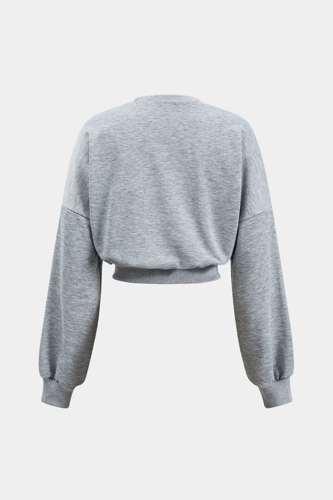 Round Neck Belted Long Sleeve Sweatshirt - Image 8