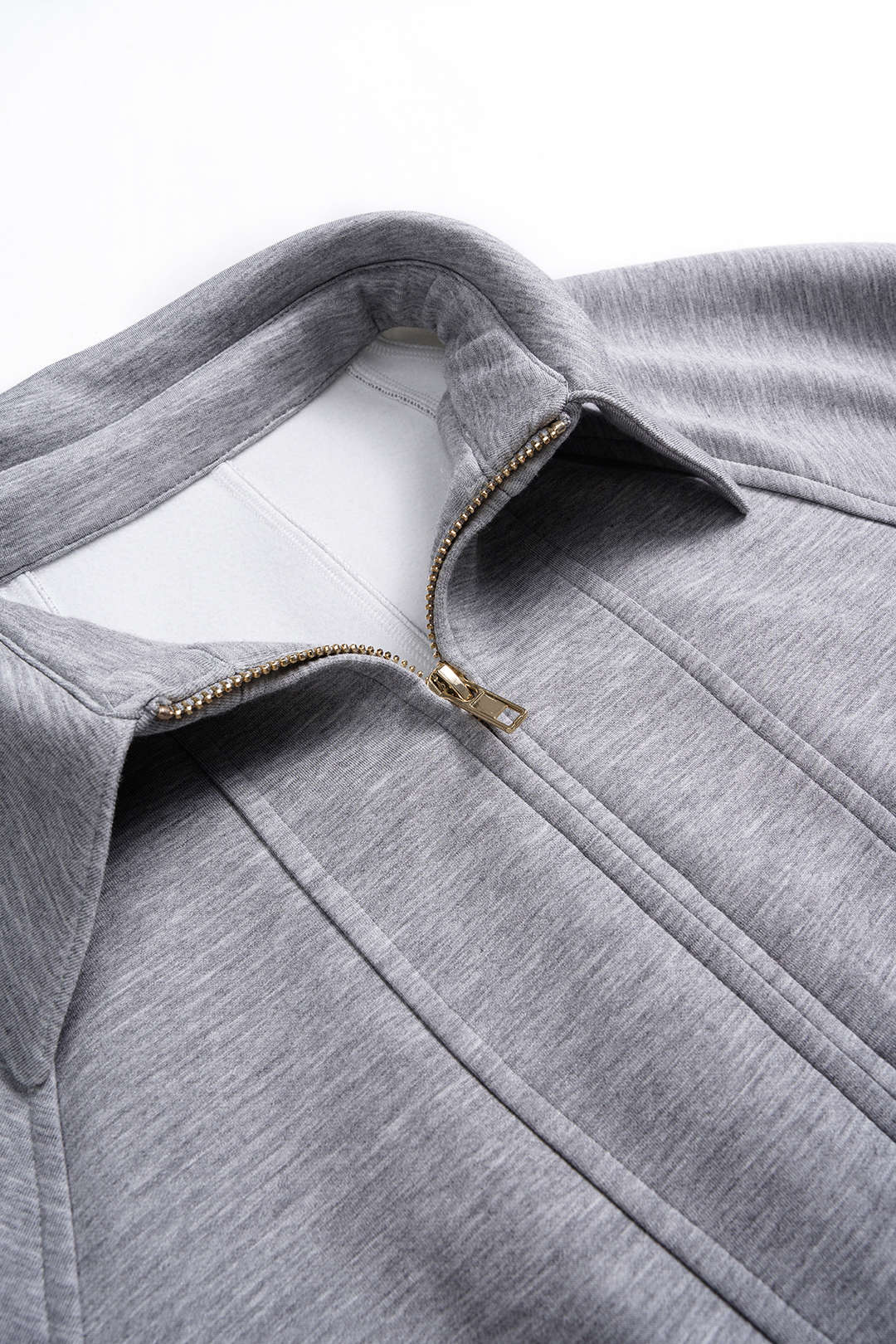 Zipper Ruched Waist-Cinching Sweatshirt - Image 4