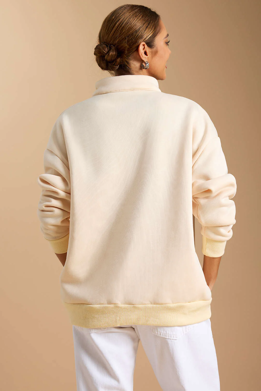 Zipper Long Sleeve Sweatshirt - Image 3