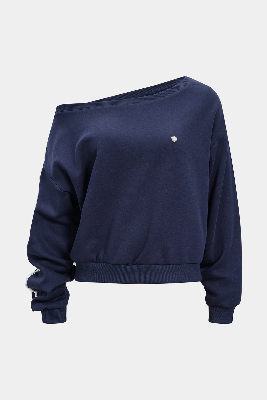 Off-Shoulder Tie-Up Sweatshirt