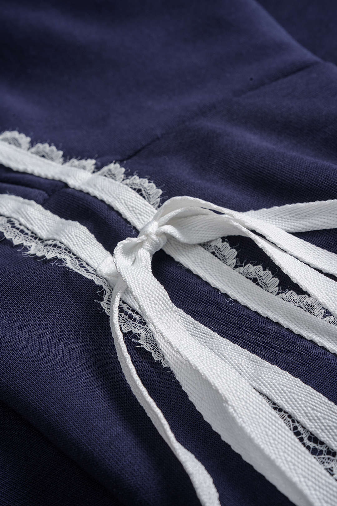 Off-Shoulder Tie-Up Sweatshirt - Image 5
