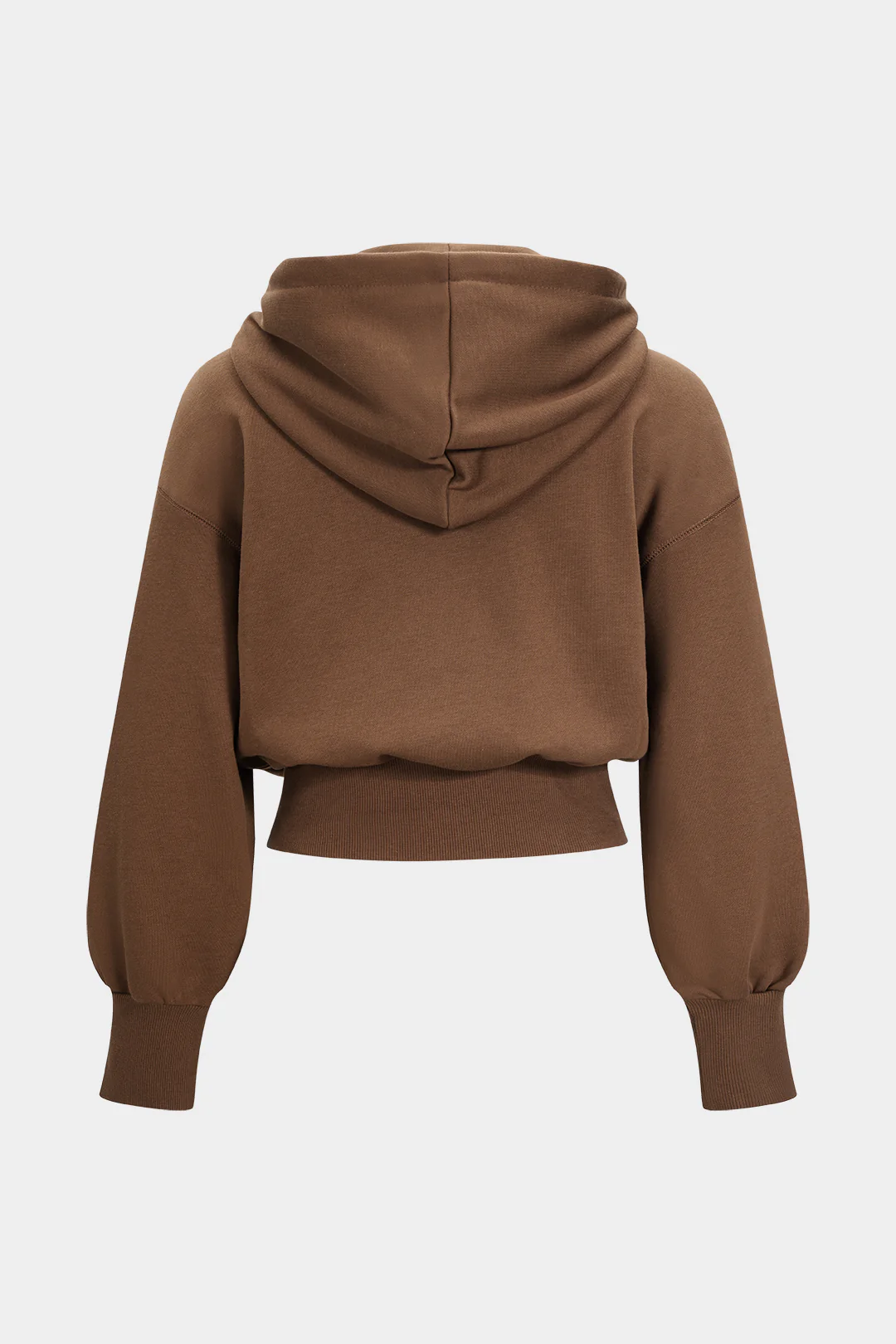 Solid Drawstring Hoodie - Image 2