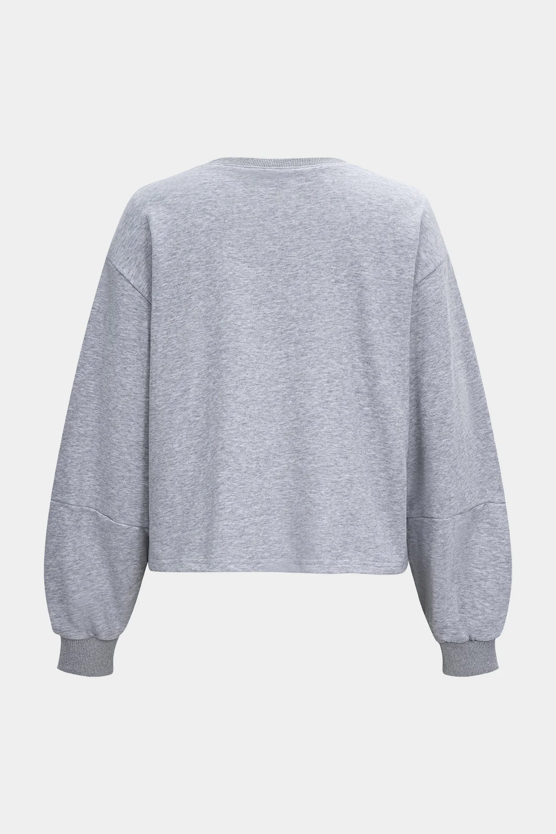 Solid Round Neck Crossed Sweatshirt - Image 2