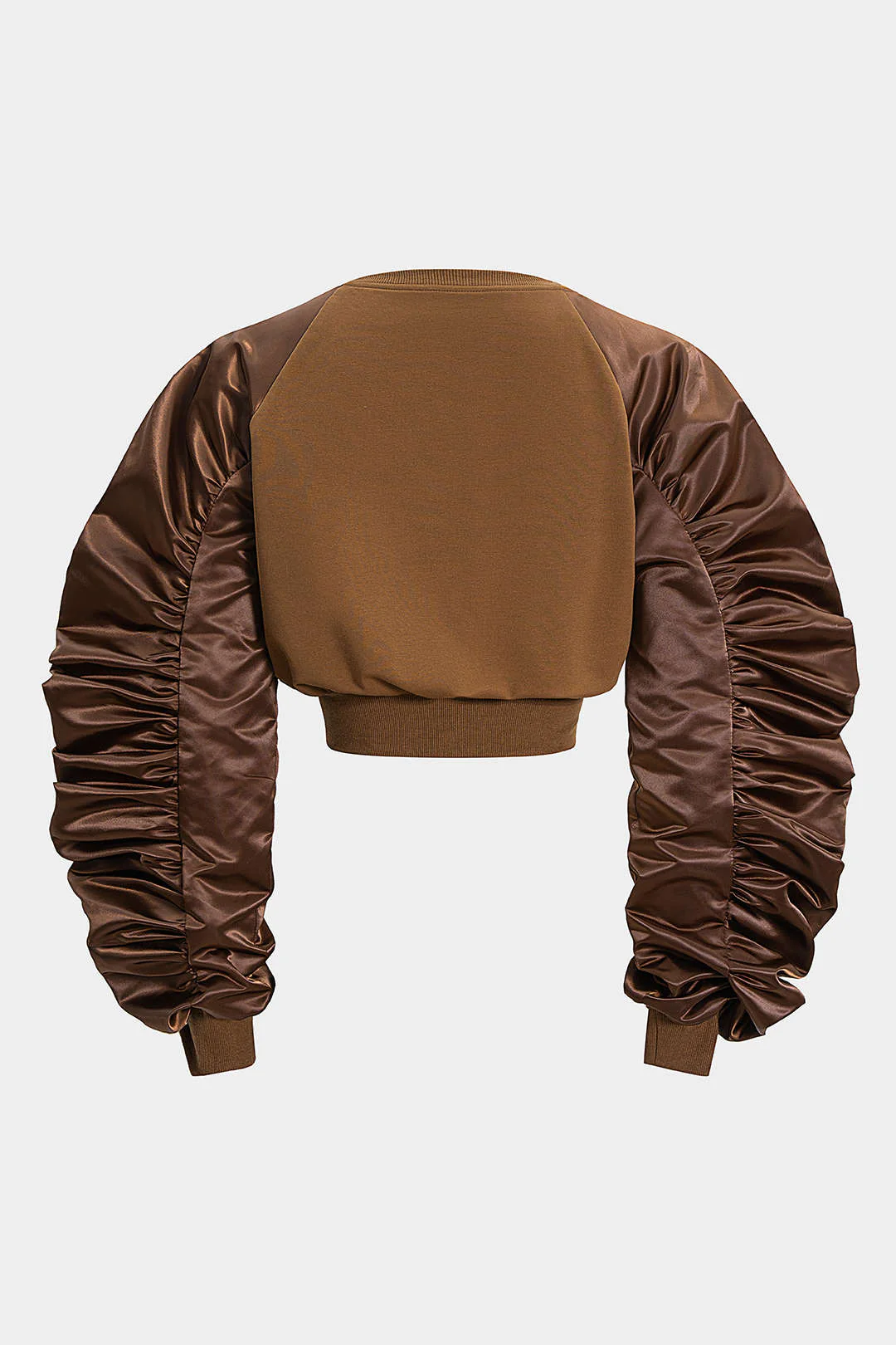 Ruched Patchwork Long Sleeve Sweatshirt - Image 2