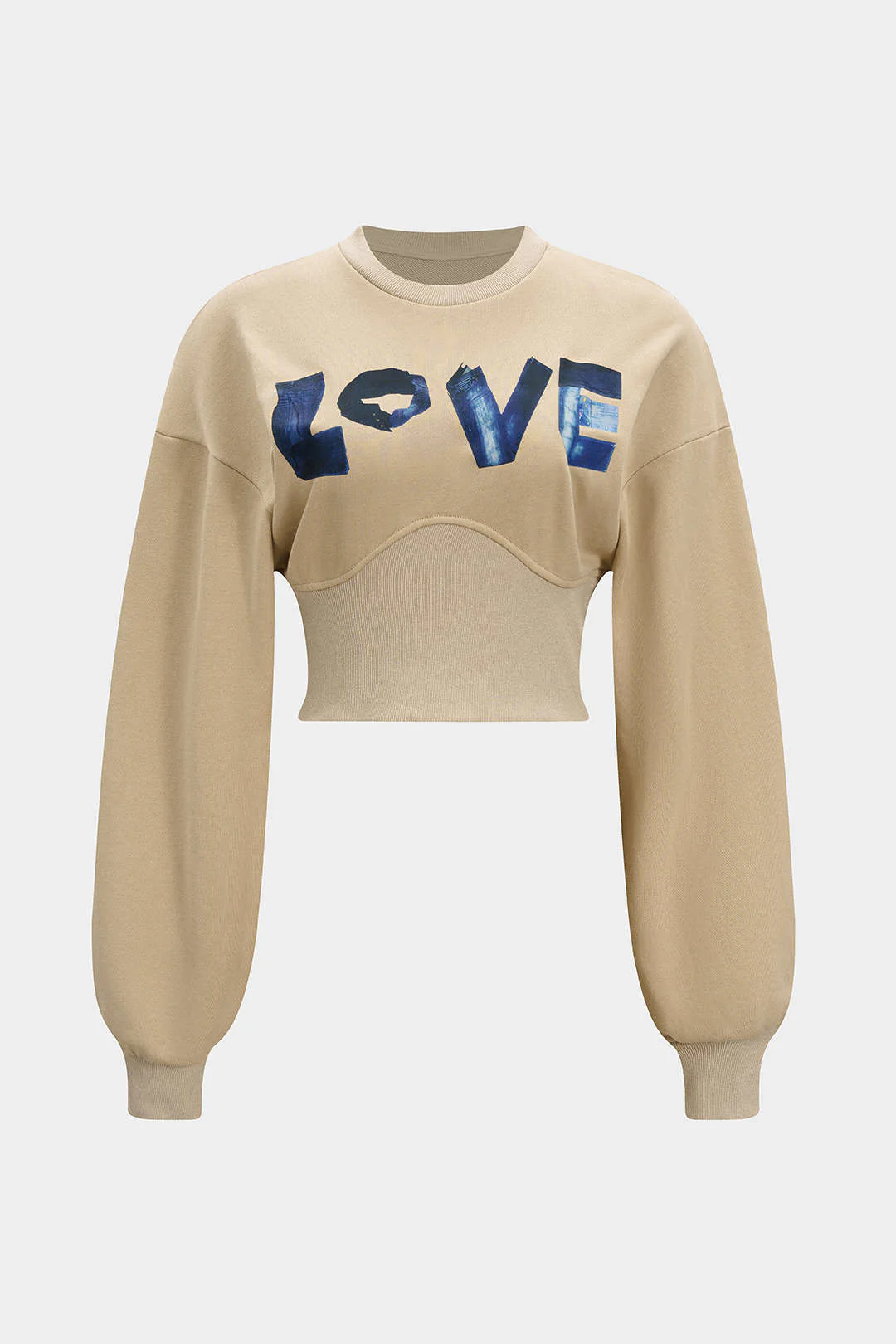 Letter Print Round Neck Long Sleeve Sweatshirt - Image 7