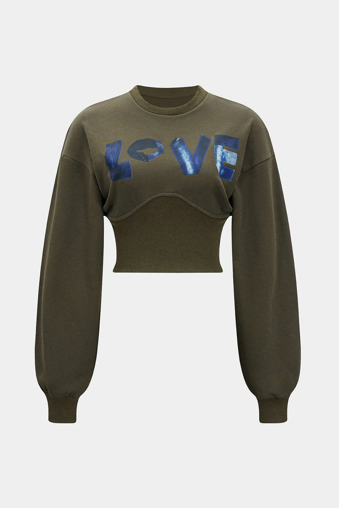 Letter Print Round Neck Long Sleeve Sweatshirt - Image 8