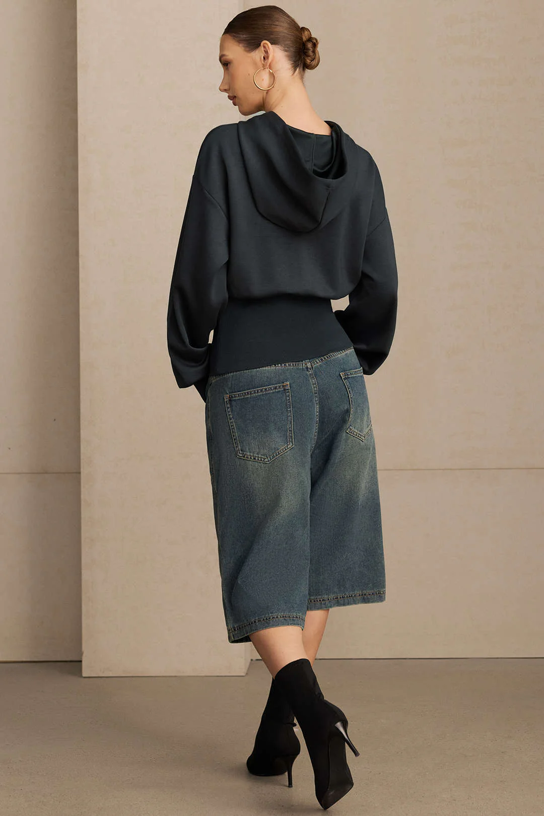 Letter Embroidery Long-Sleeve Hoodie - Image 6