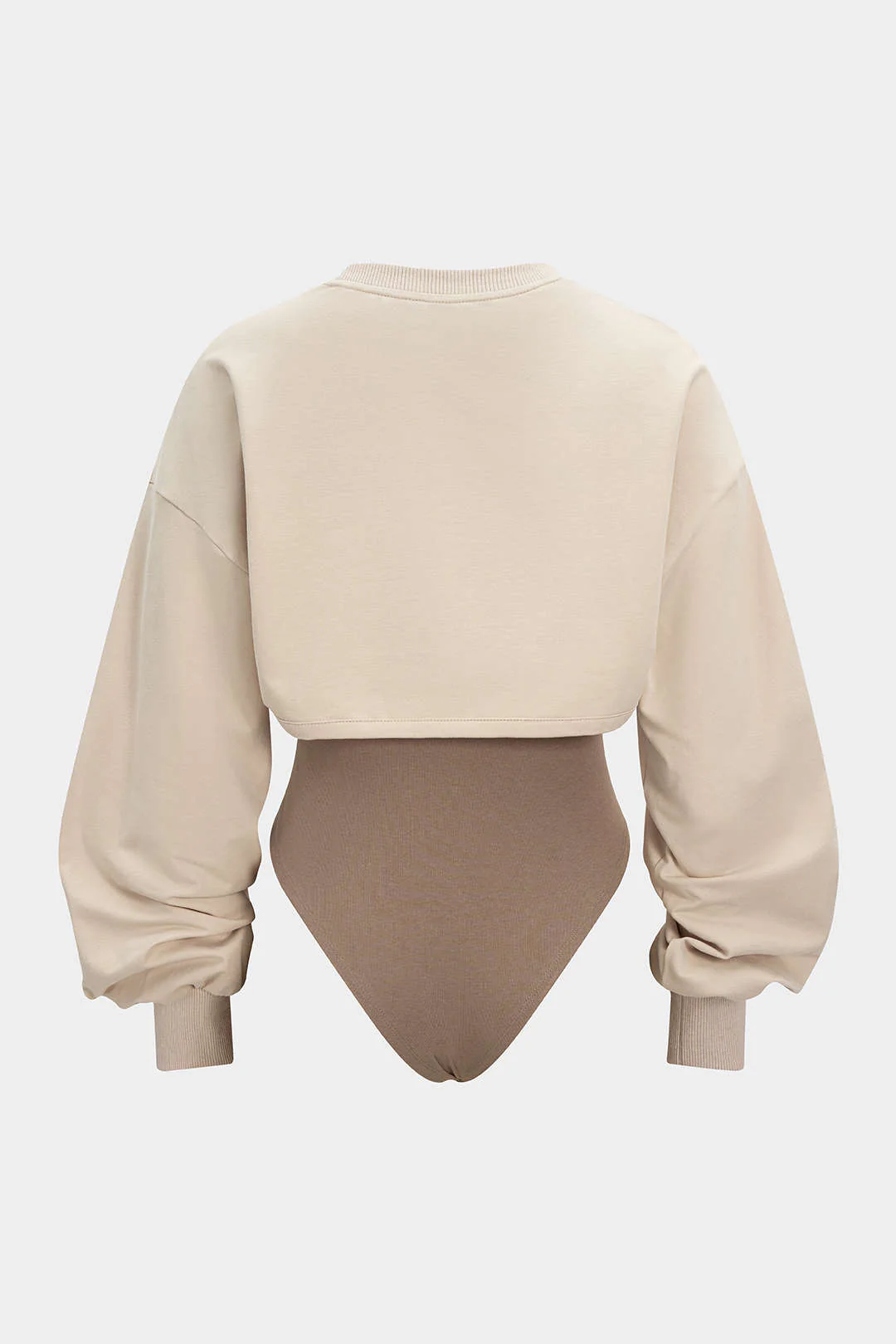 Contrast Two-Piece Long Sleeve Bodysuit - Image 2