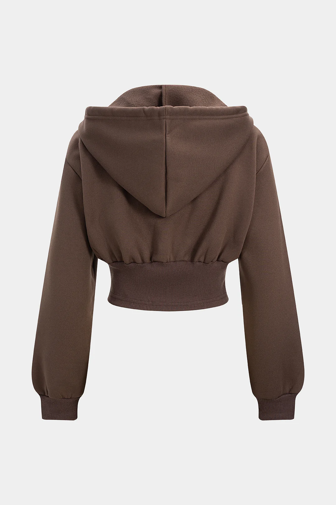 Drawstring Patchwork Hooded Sweatshirt - Image 3