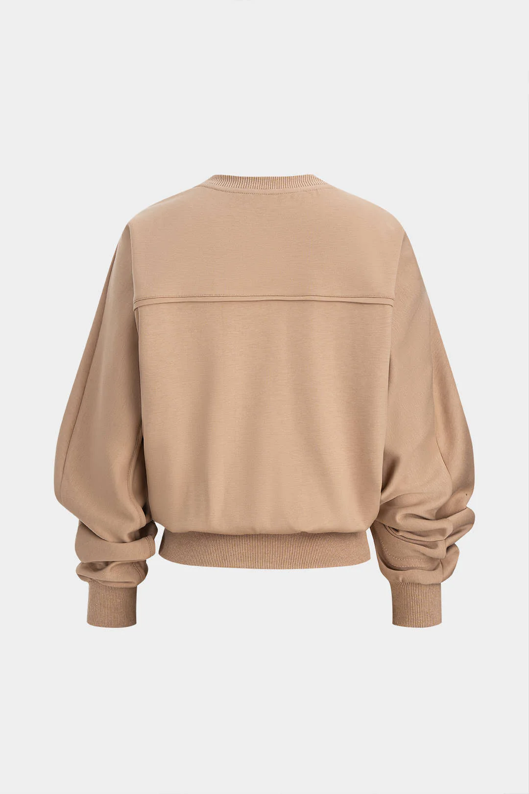 Round Neck Twist Knot Long Sleeve Sweatshirt - Image 6