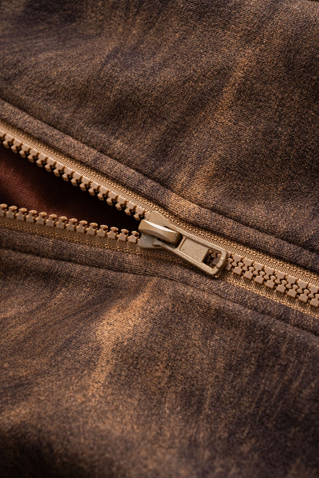 Leopard Stripes Print Zipper Waist-Cinching Long-Sleeve Hoodie - Image 4