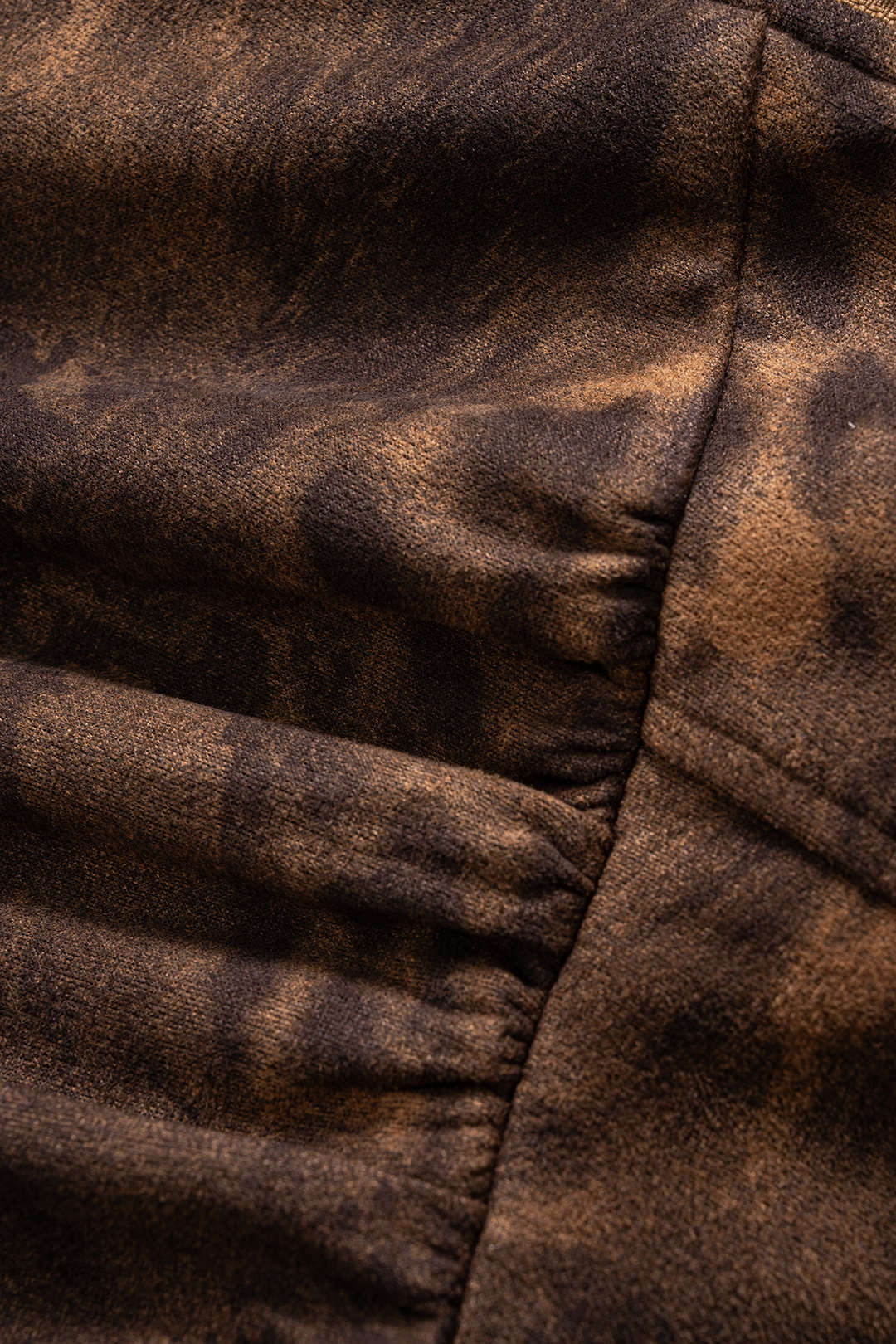 Leopard Stripes Print Zipper Waist-Cinching Long-Sleeve Hoodie - Image 5