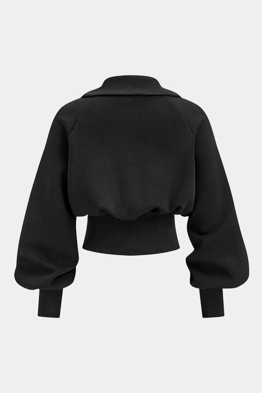 Stand Collar Pocket Zipper Sweatshirt - Image 3