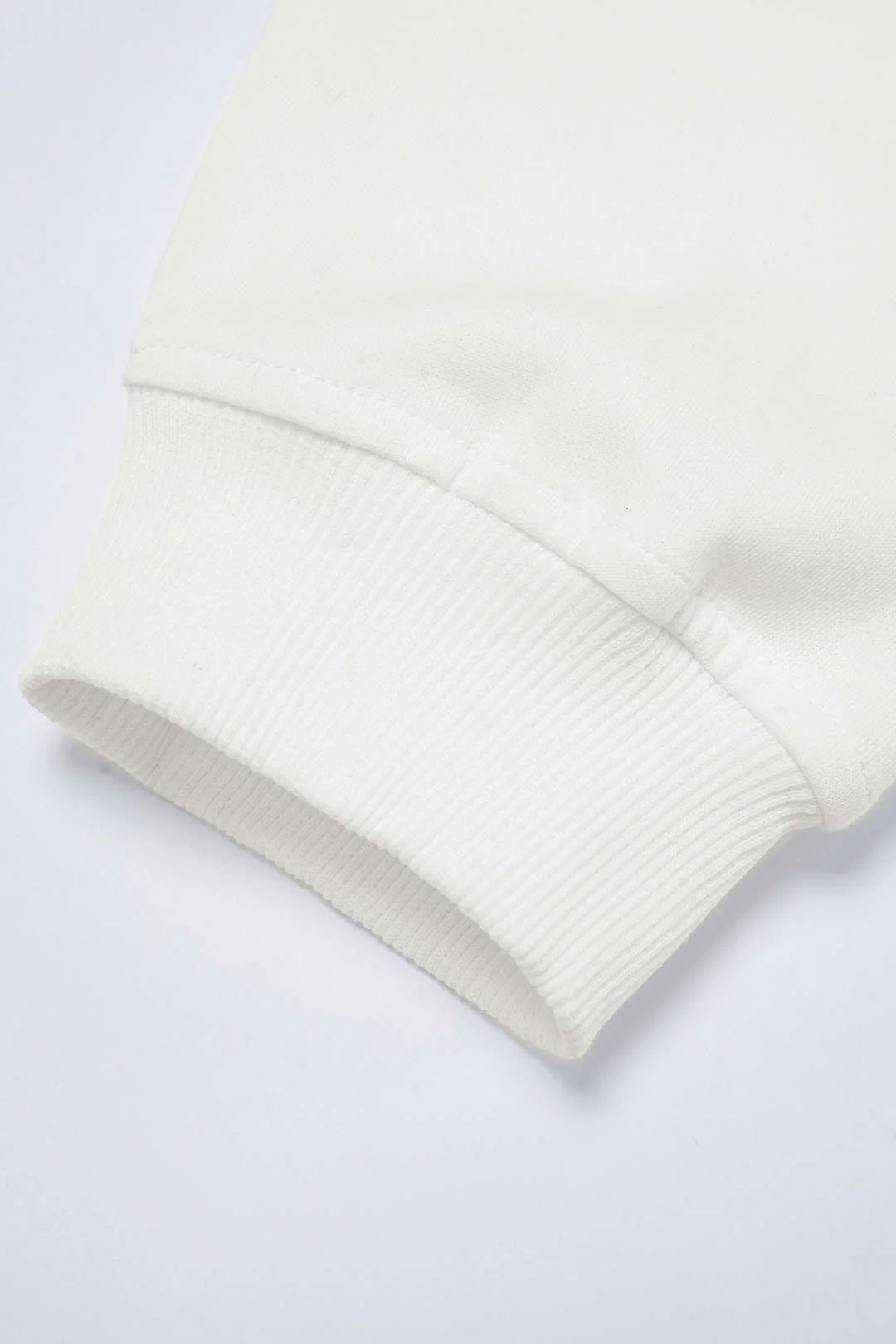 Solid Round Neck Zipper Sweatshirt - Image 5