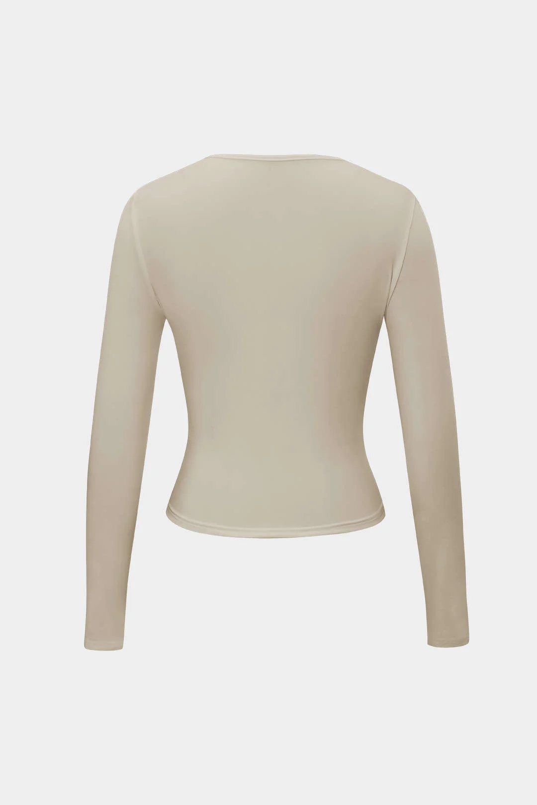 Basic Solid Round Neck Long Sleeve Top - Image 27