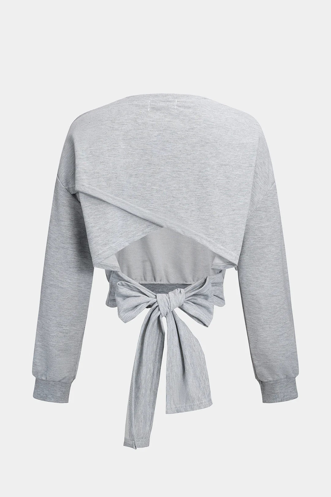 Cut Out Backless Strappy Long-Sleeve Top - Image 2