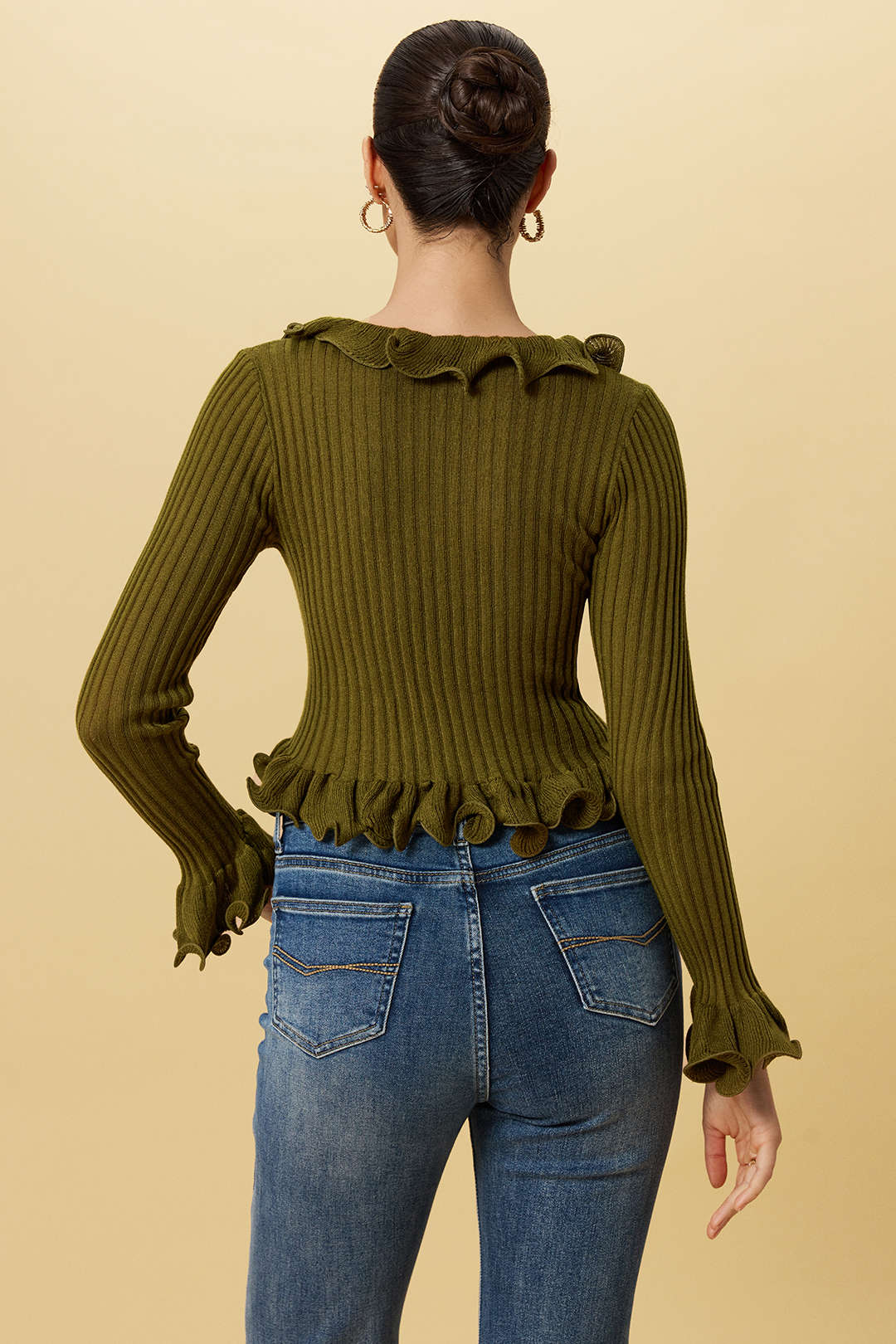 Ruffle Long-Sleeve Top - Image 2