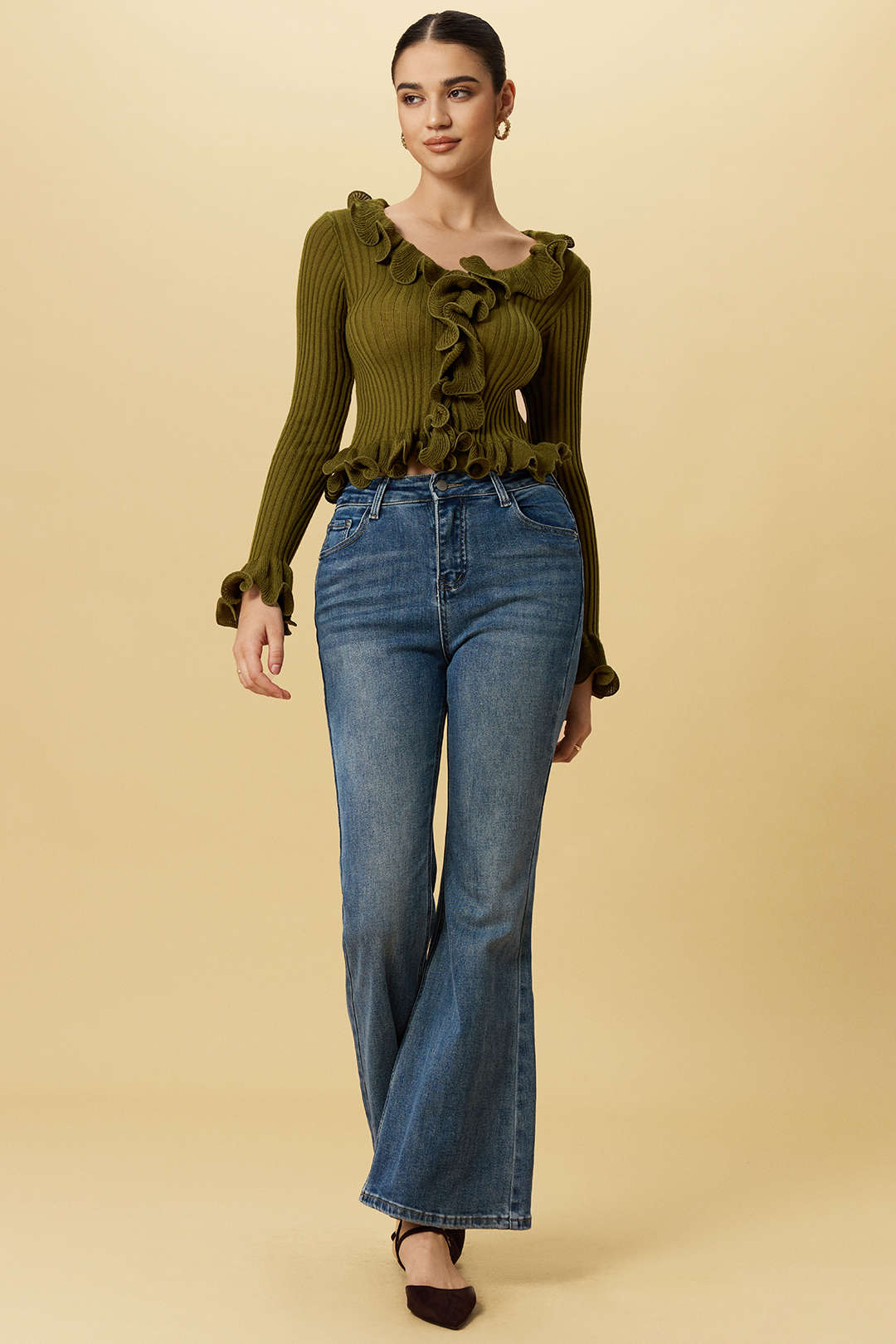Ruffle Long-Sleeve Top - Image 4