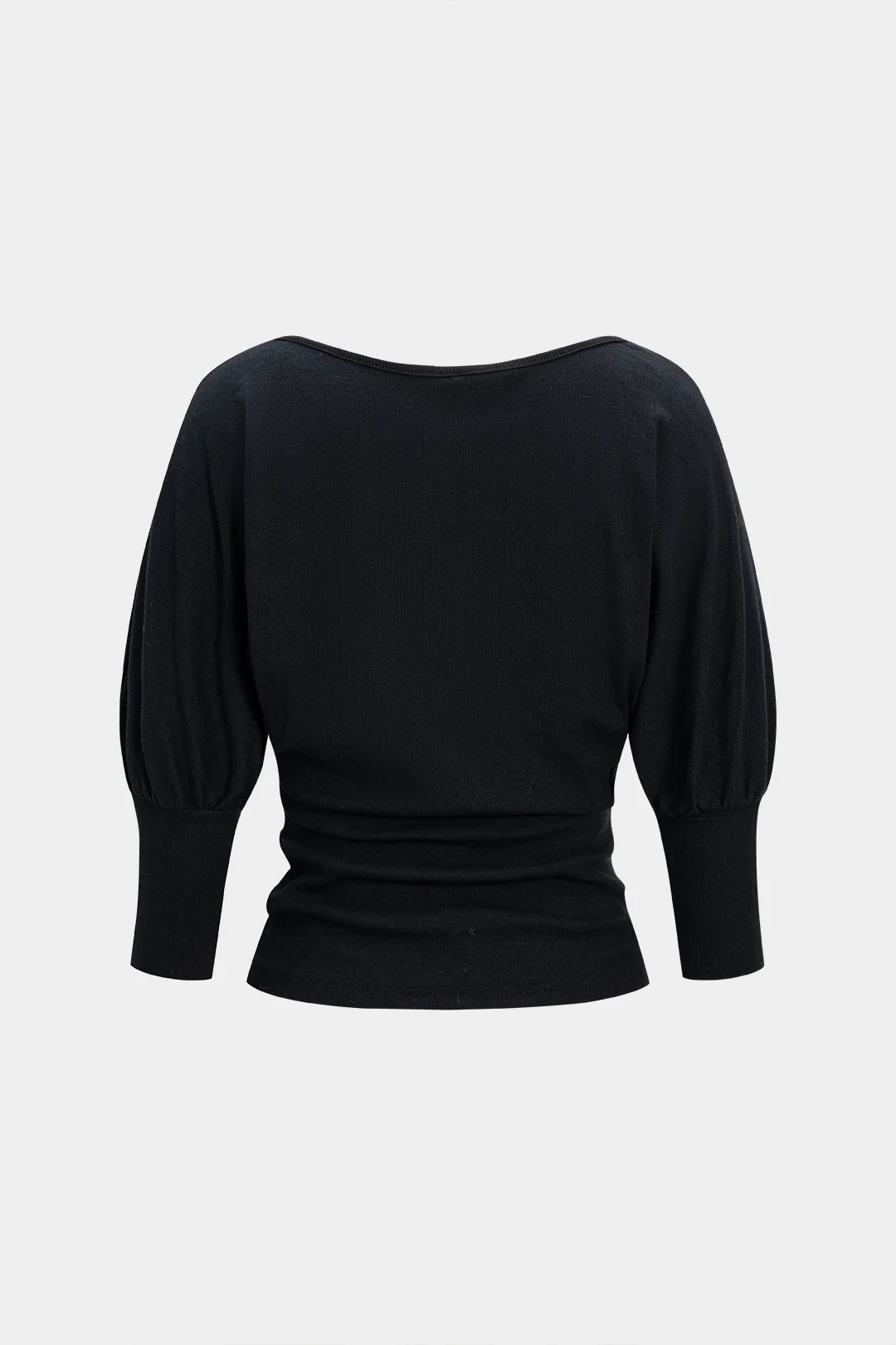 V-Neck Ruched Long-Sleeve Top - Image 2
