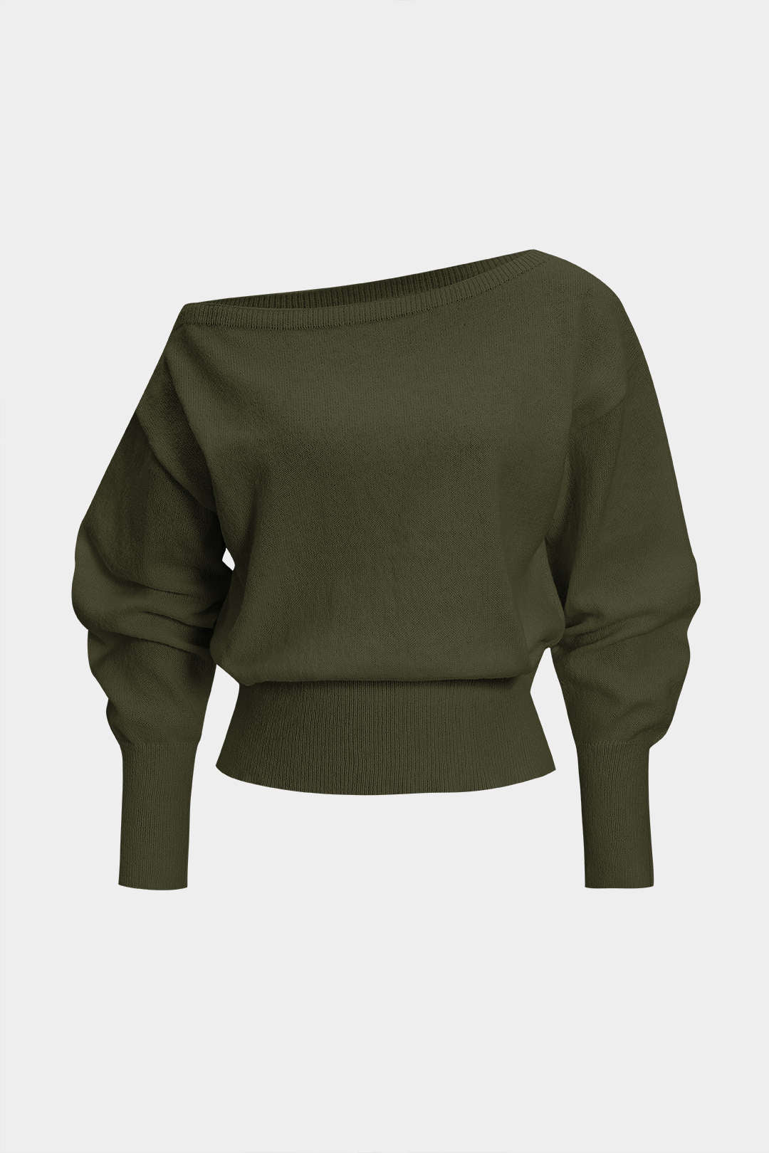 Knit Asymmetrical Long-Sleeve Top - Image 5