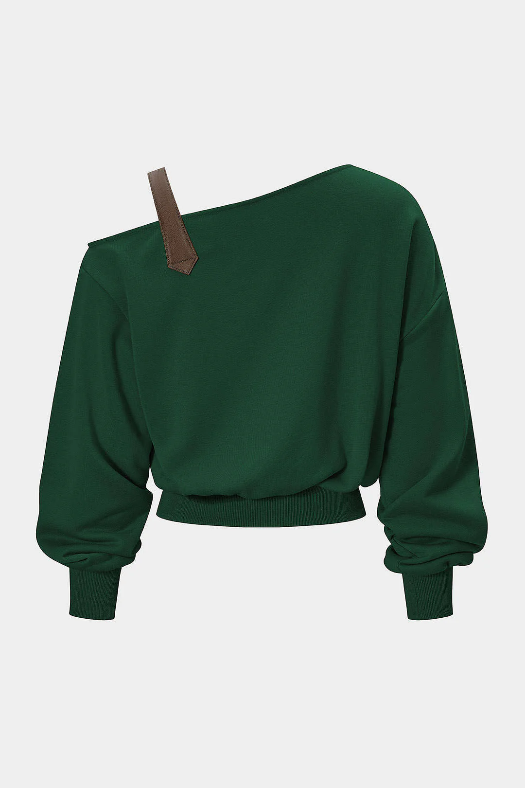 Plus Size Patchwork Asymmetrical Long Sleeve Sweatshirt - Image 2