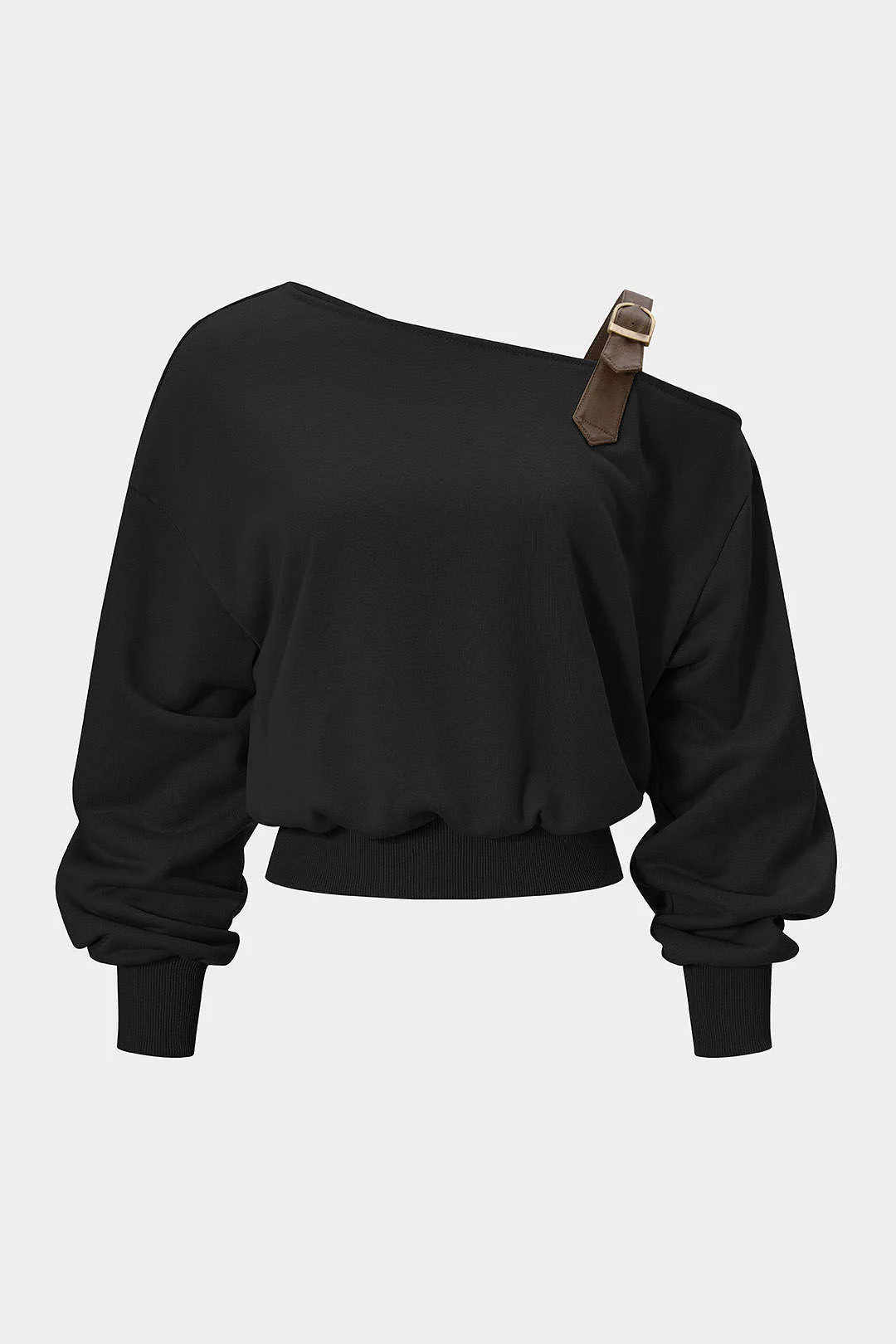 Plus Size Patchwork Asymmetrical Long Sleeve Sweatshirt - Image 7