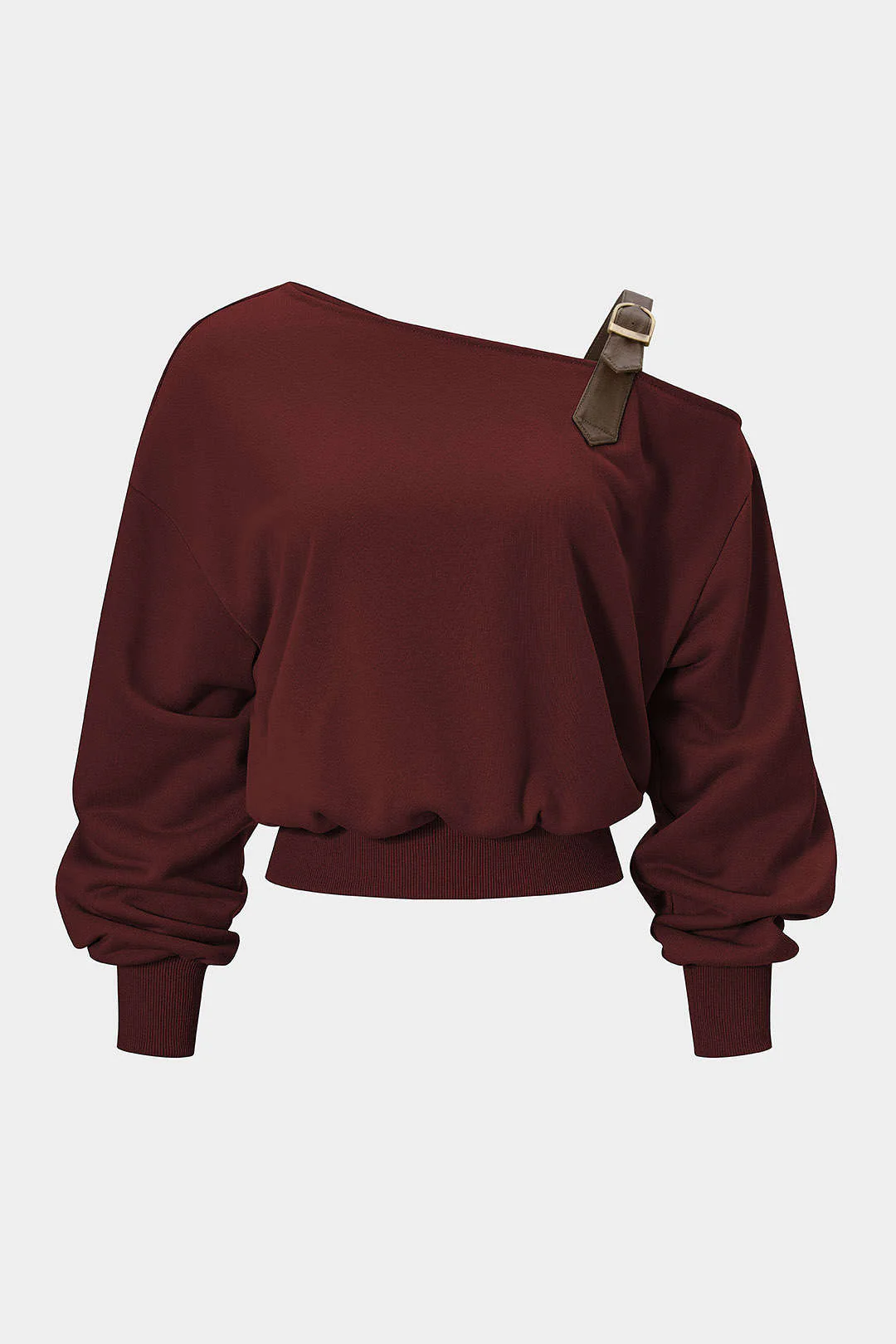 Plus Size Patchwork Asymmetrical Long Sleeve Sweatshirt - Image 8