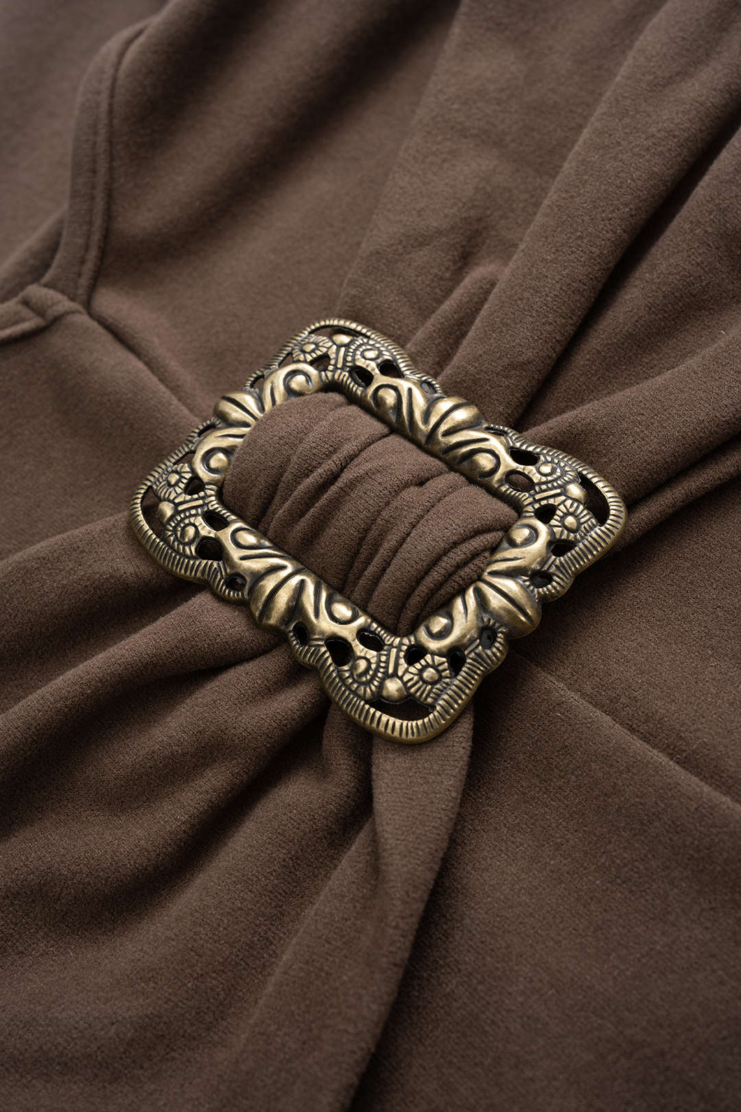Ruched Shoulder Pads Long-Sleeve Top - Image 3