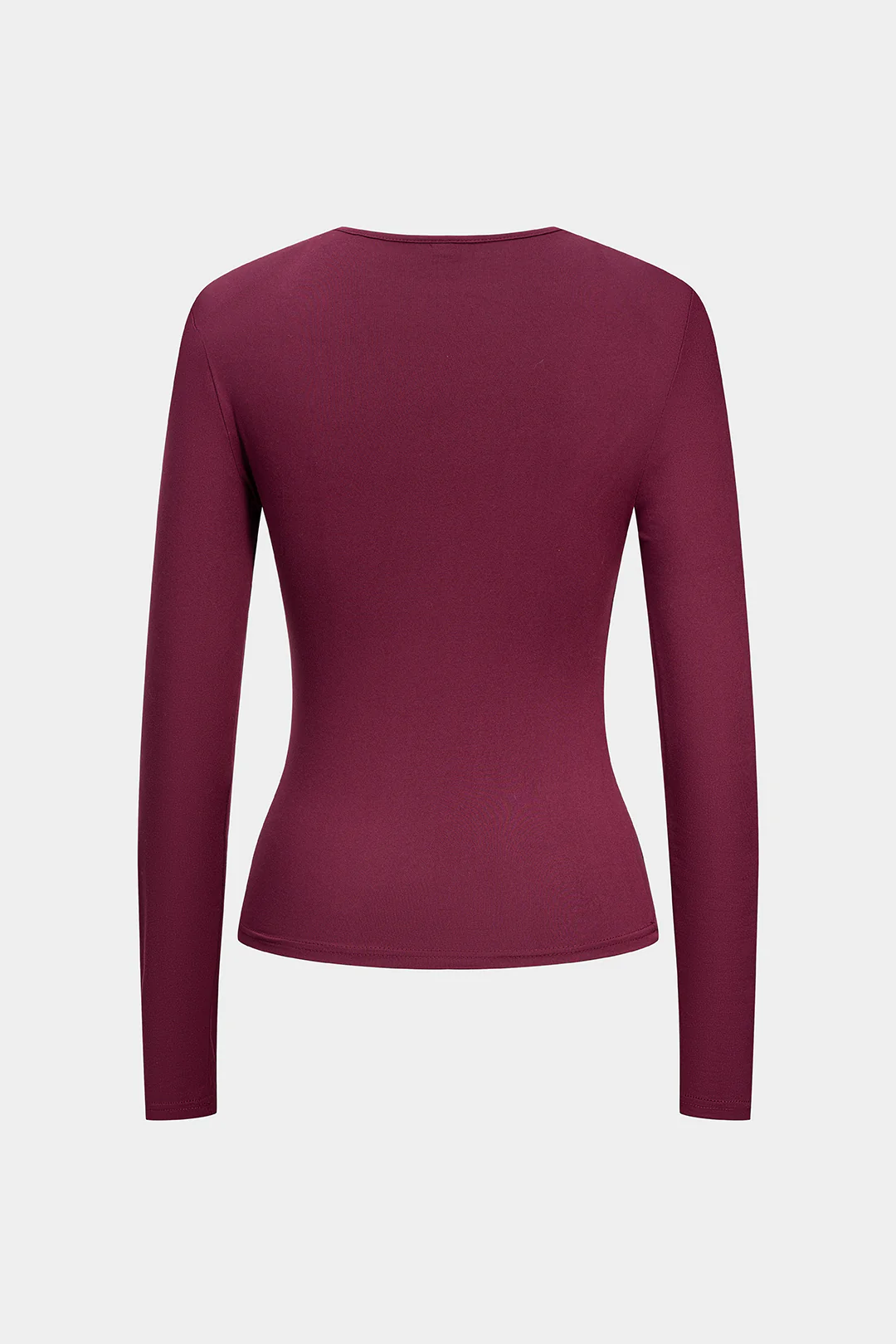 Ruched Round Neck Long-Sleeve Top - Image 2