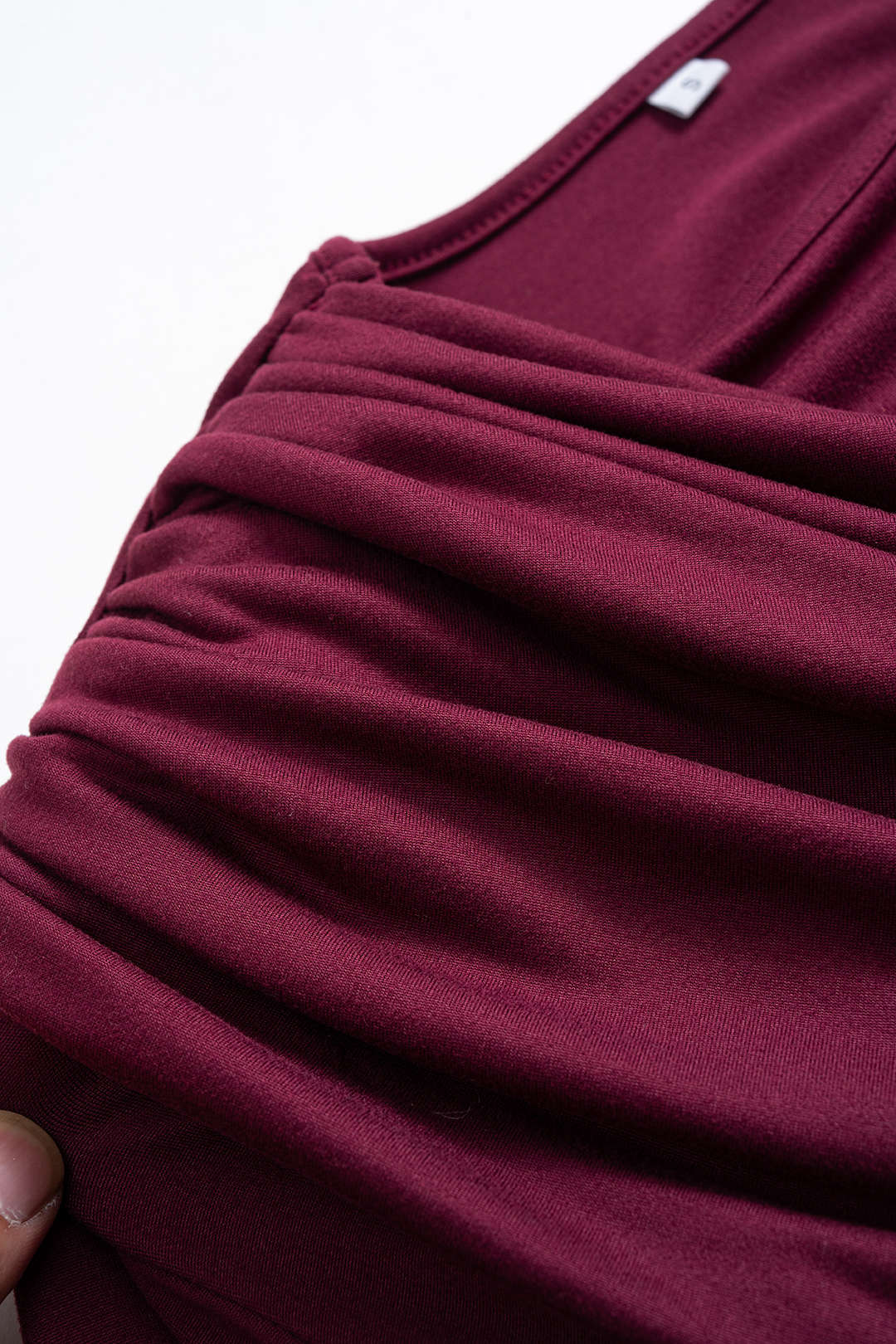 Ruched Round Neck Long-Sleeve Top - Image 3