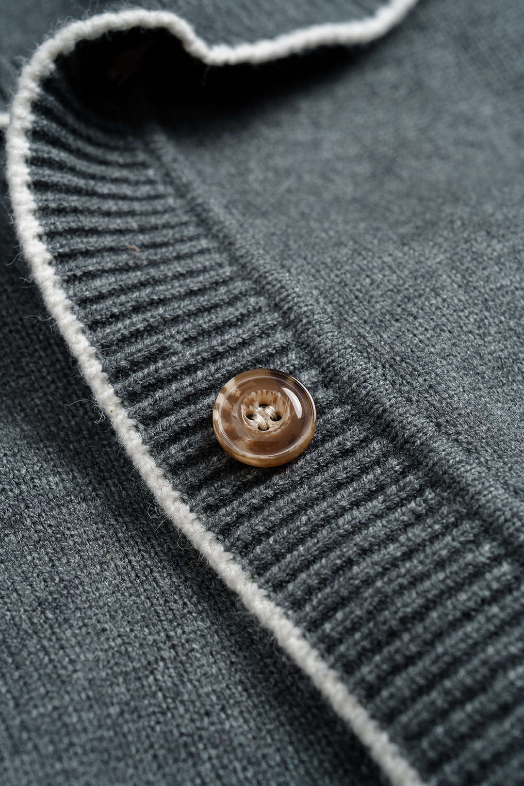 Wool Sailor Collar Button Long-Sleeve Top - Image 3