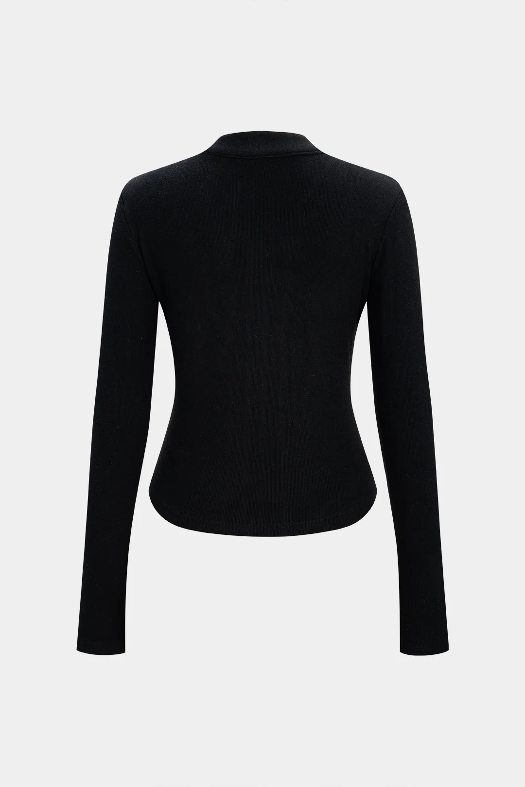 Patchwork Zipper Pocket Long-Sleeve Top - Image 2