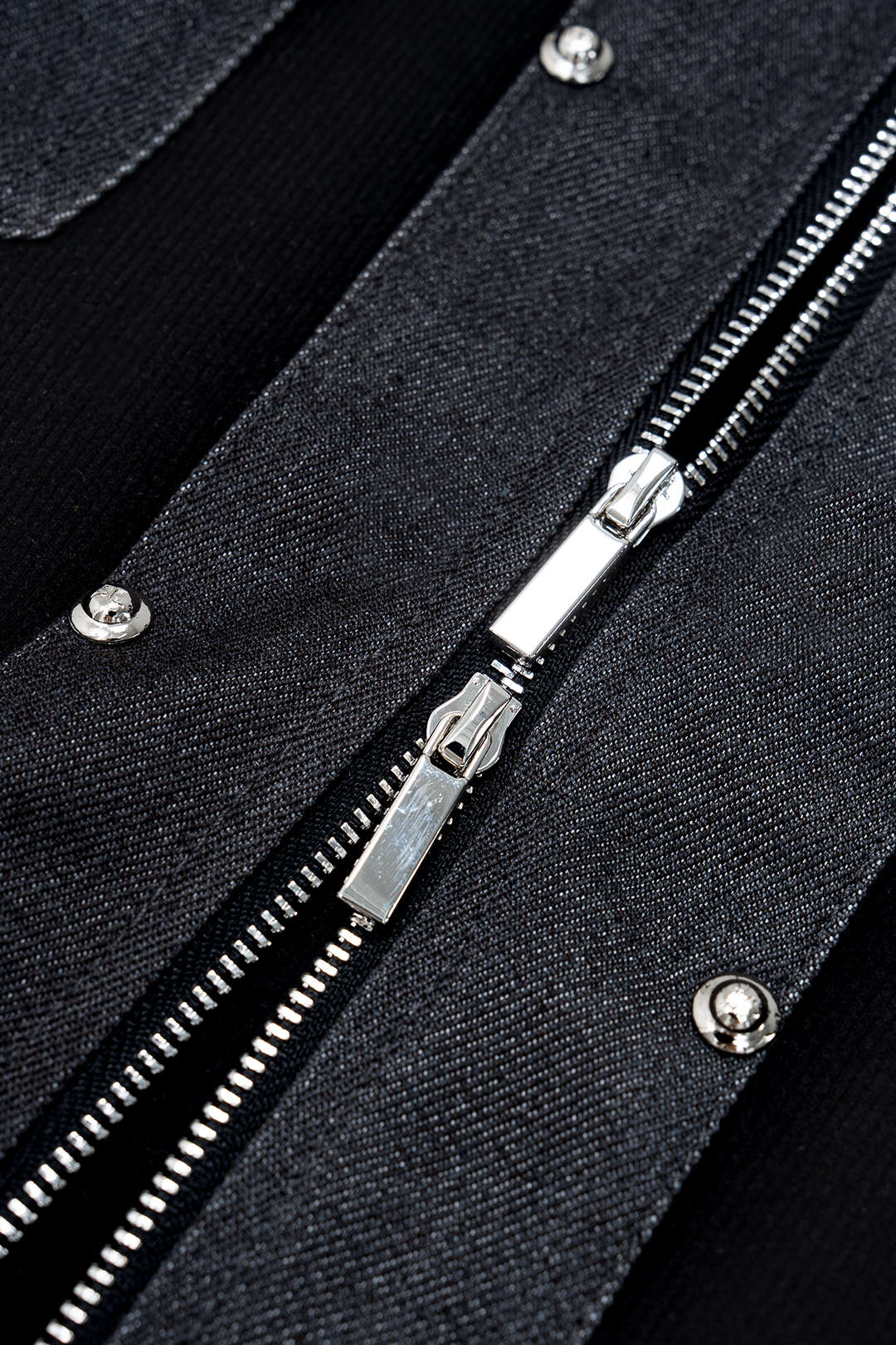 Patchwork Zipper Pocket Long-Sleeve Top - Image 3