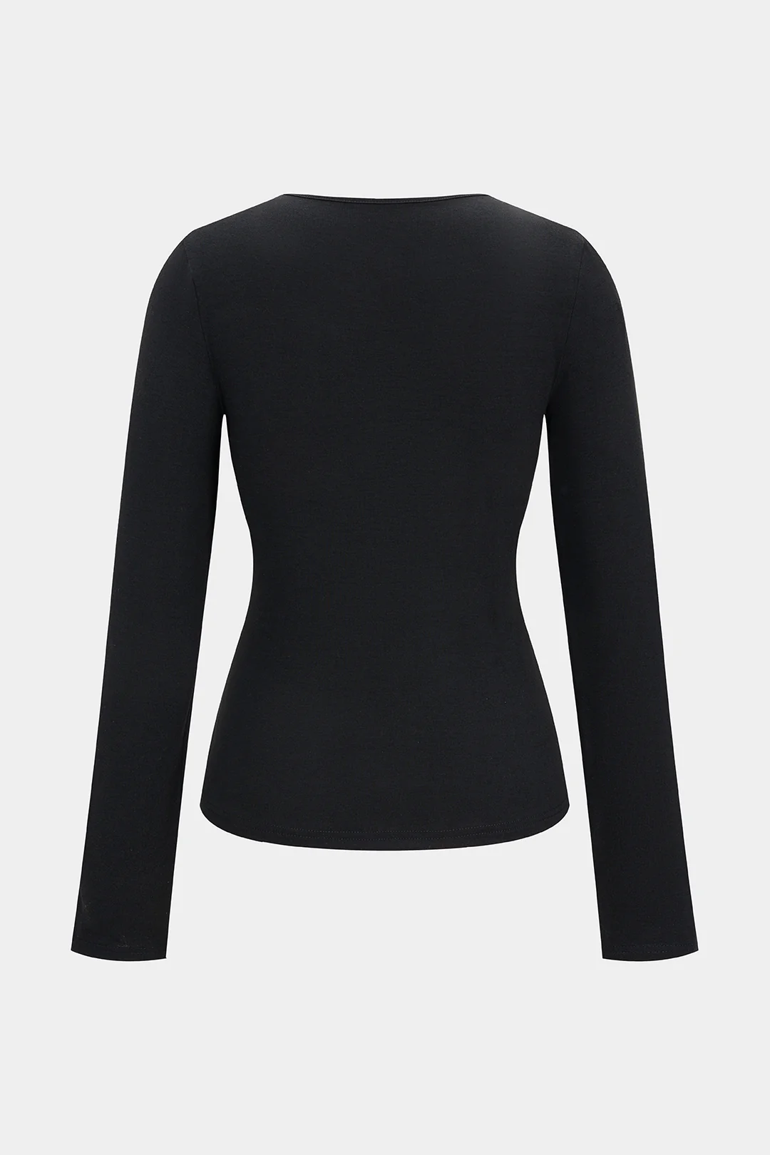 Metallic Decor Ruched Long-Sleeve Top - Image 2