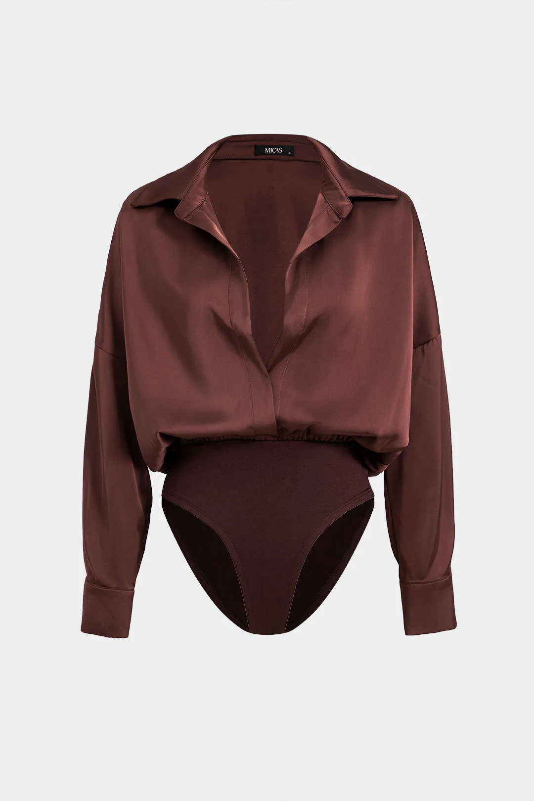 Patchwork Satin Bodysuit - Image 3