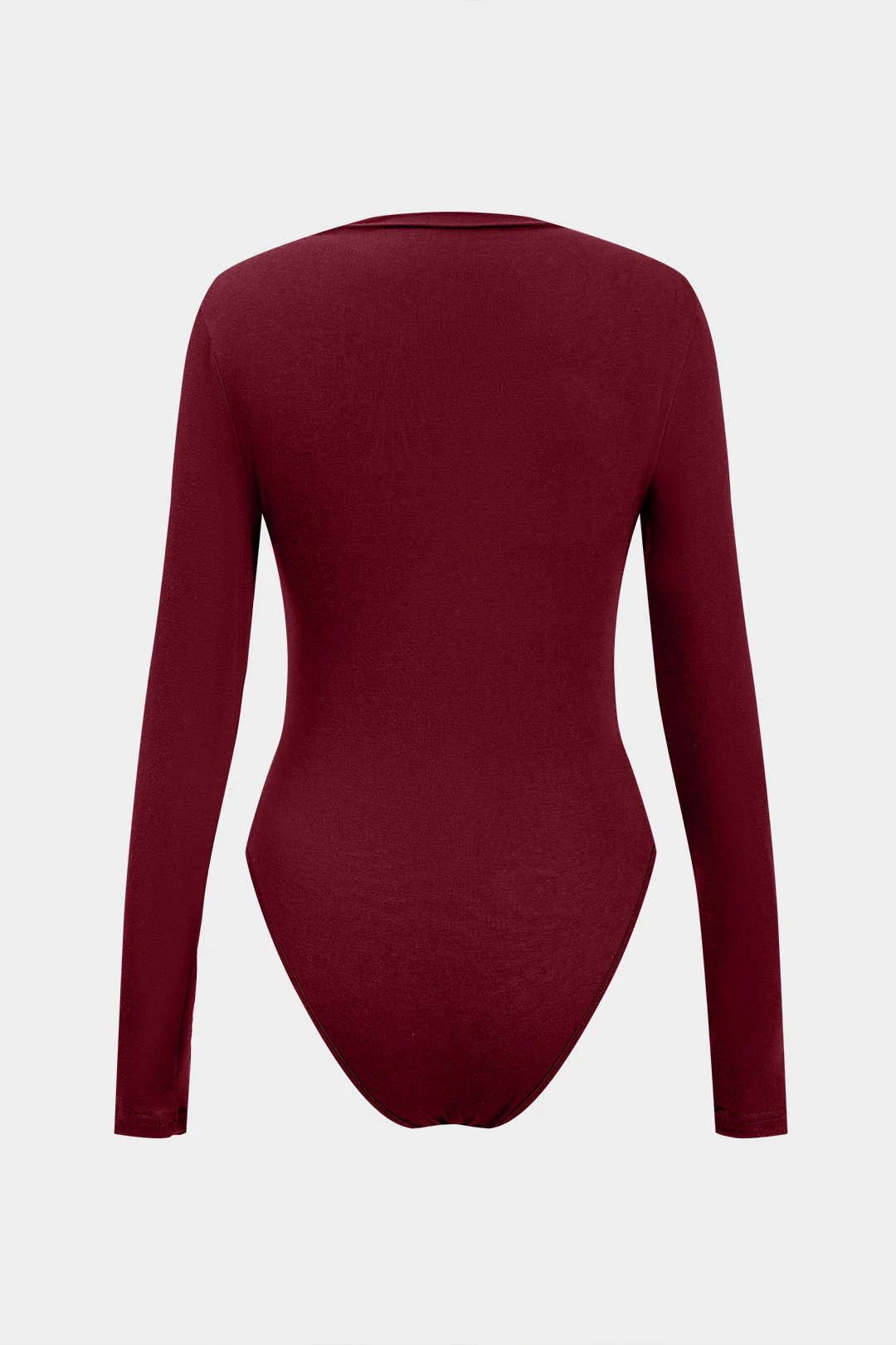 Knit Ruched Long Sleeve Bodysuit - Image 2