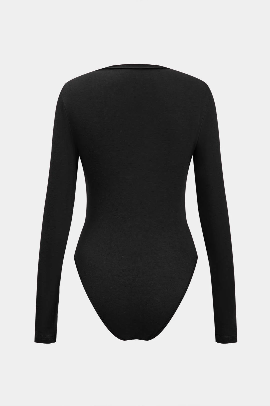 Knit Ruched Long Sleeve Bodysuit - Image 5
