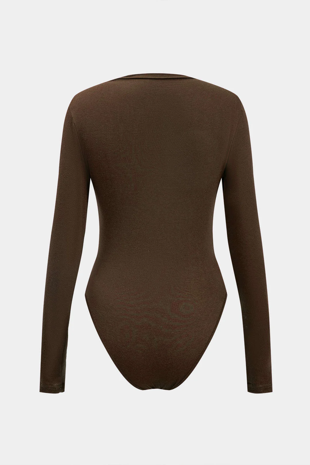Knit Ruched Long Sleeve Bodysuit - Image 9