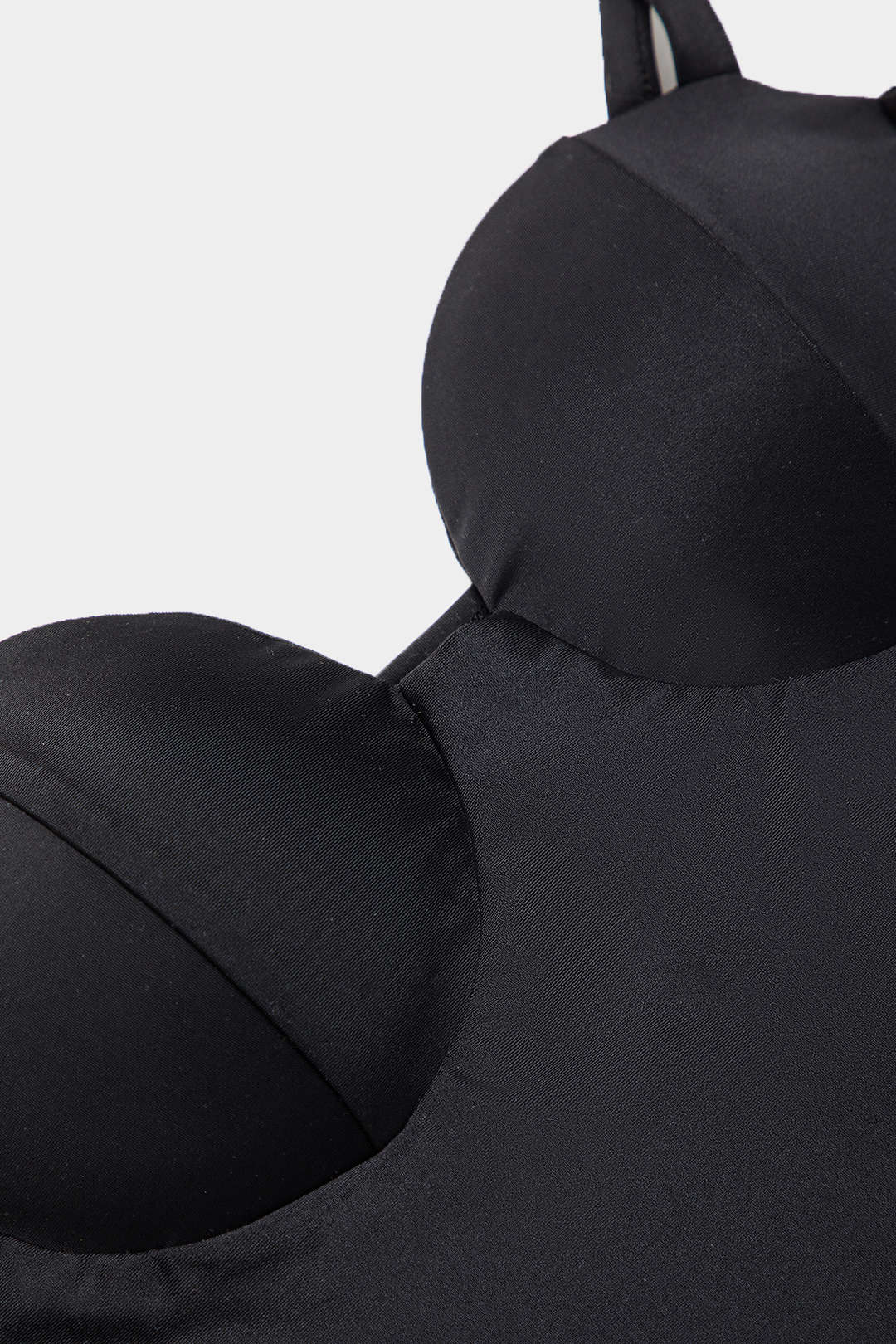 Solid Bustier Slip Bodysuit - Image 3