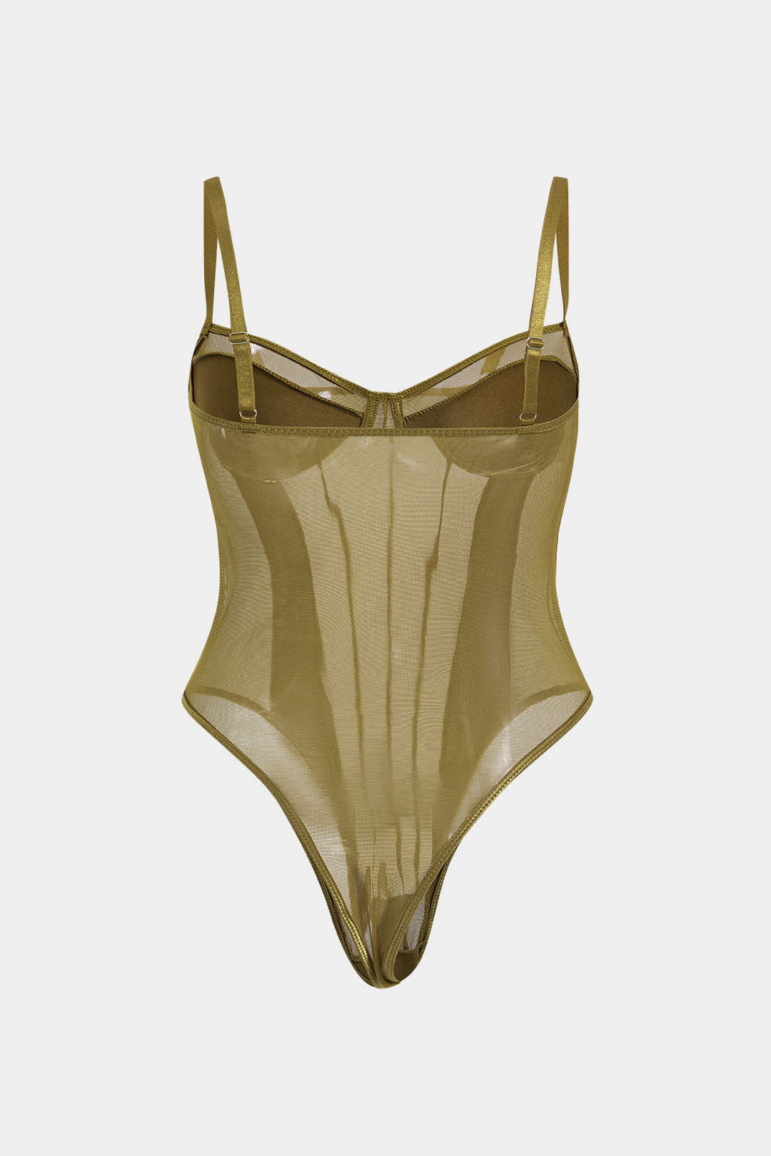 Plus Size Mesh Corset Slip Bodysuit - Image 15