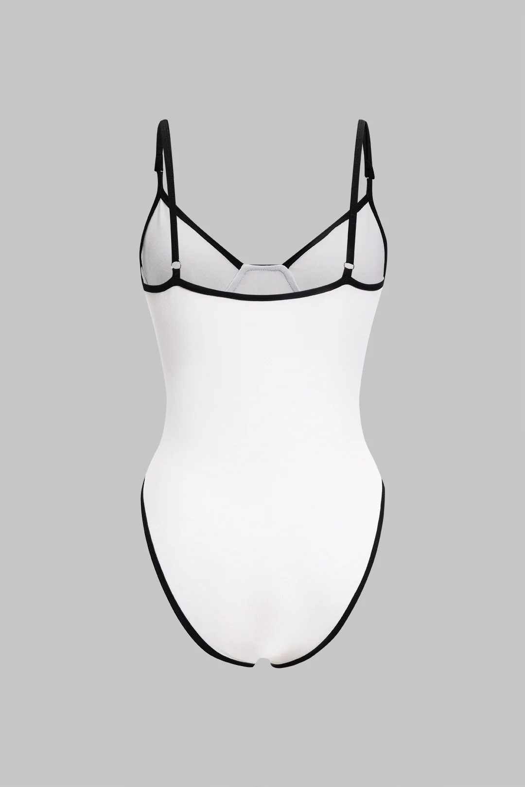 Contrast Binding Sleeveless Bodysuit - Image 2
