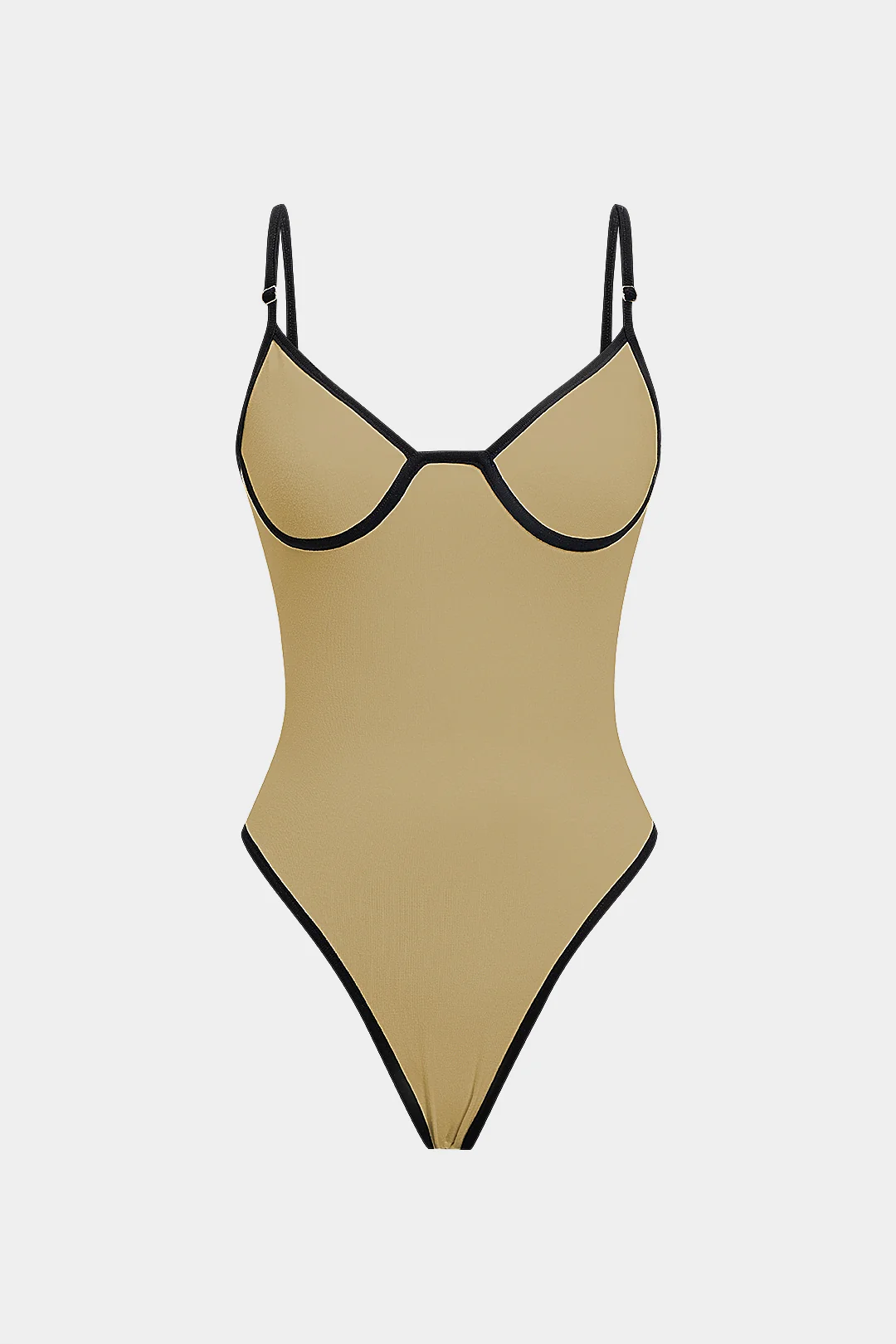 Contrast Binding Sleeveless Bodysuit - Image 5