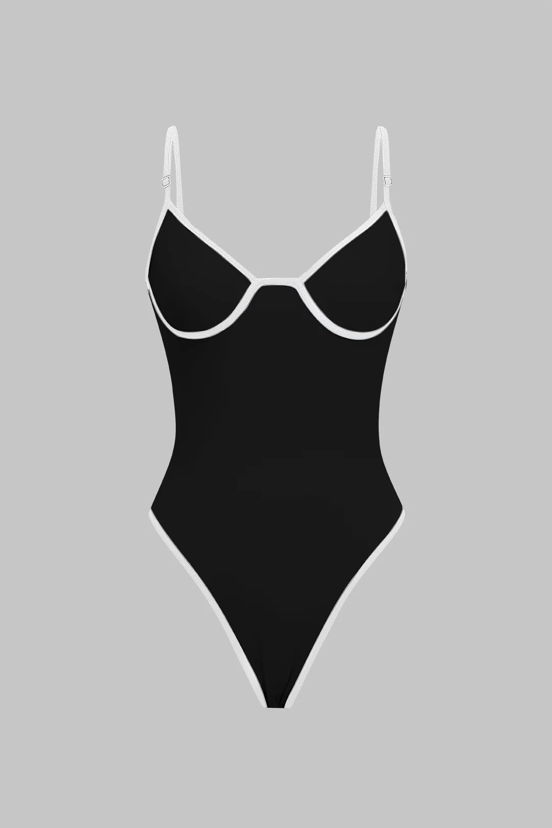 Contrast Binding Sleeveless Bodysuit - Image 6
