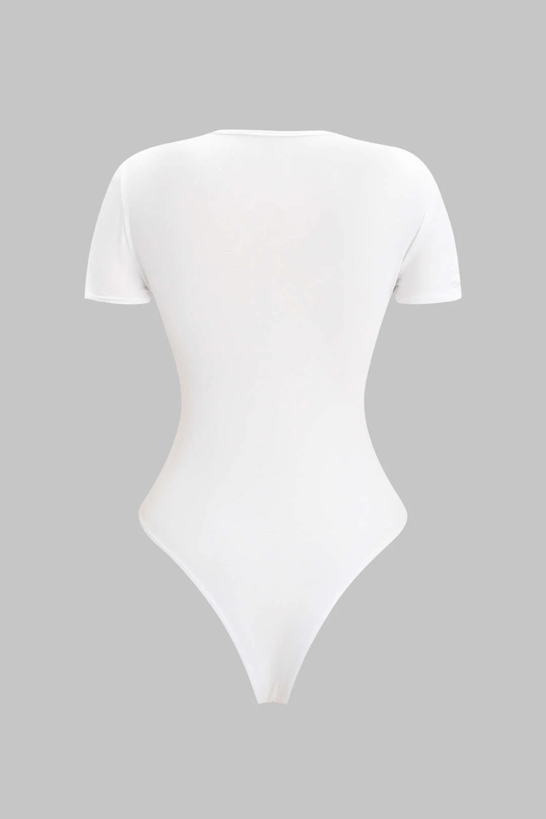 Letter Print Short Sleeve Bodysuit - Image 2