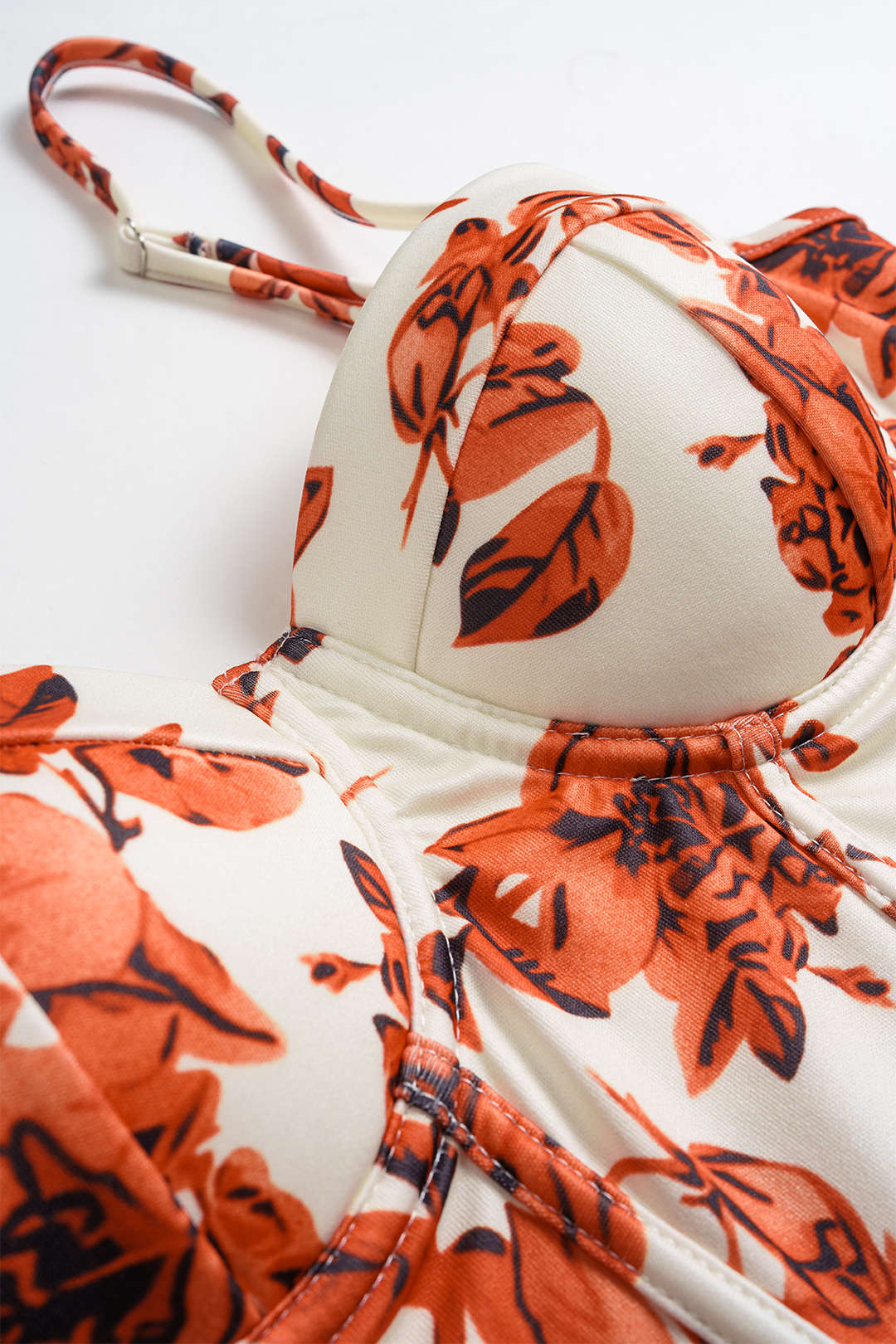 Floral Print Slip Sleeveless Bodysuit - Image 3