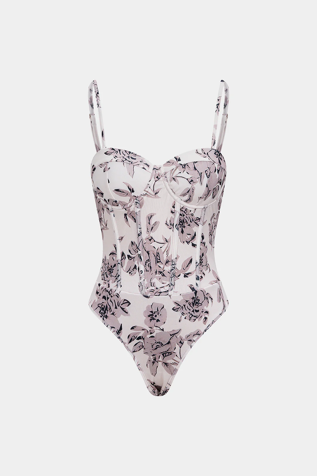 Floral Print Slip Sleeveless Bodysuit - Image 6