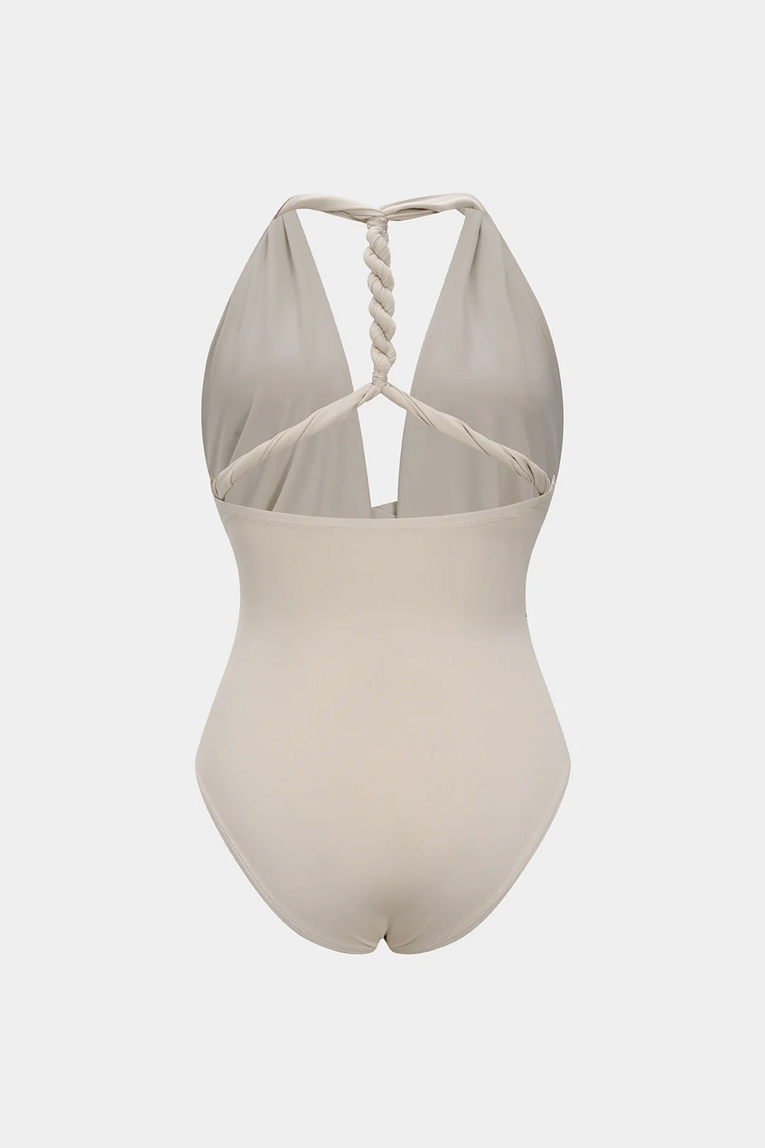 Ruched V-Neck Twist Knot Crossed Sleeveless Bodysuit - Image 2
