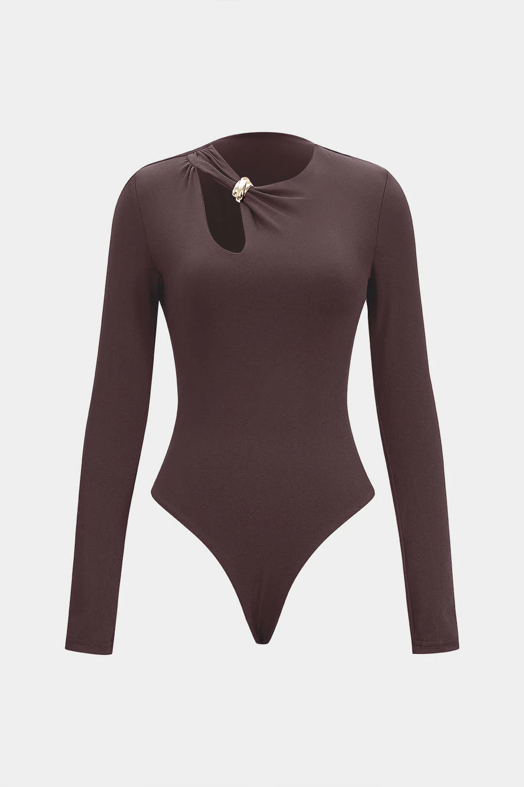 Metallic Cut Out Long Sleeve Bodysuit - Image 7