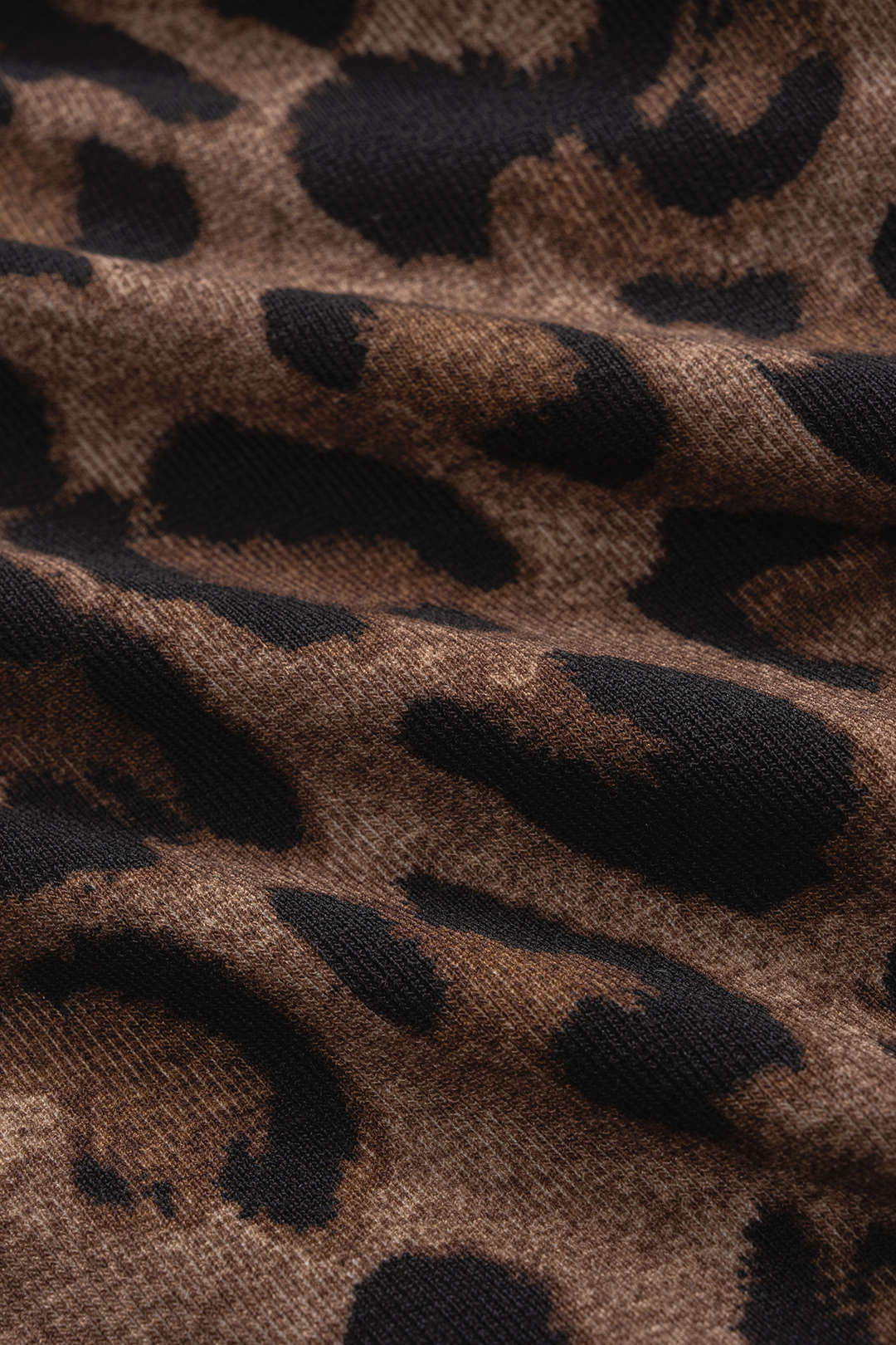 Leopard Print Faux Leather Patchwork Long-Sleeve Bodysuit - Image 5
