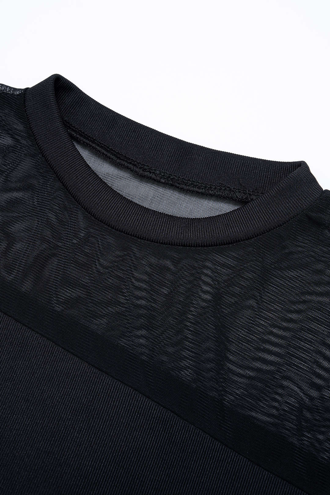 Sheer Mesh Cut Out Long Sleeve Bodysuit - Image 3